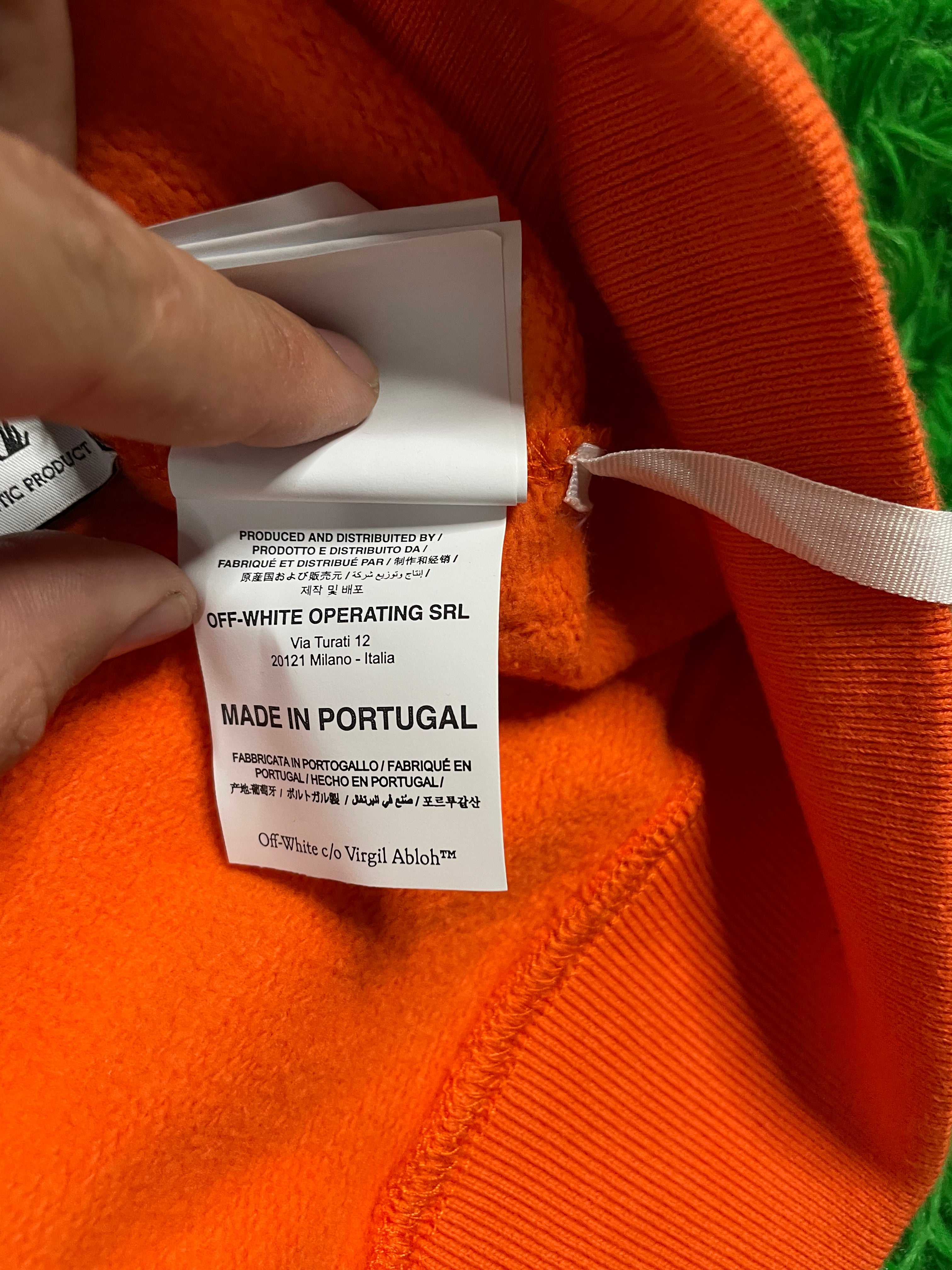 Off White Orange & Black Hoodie