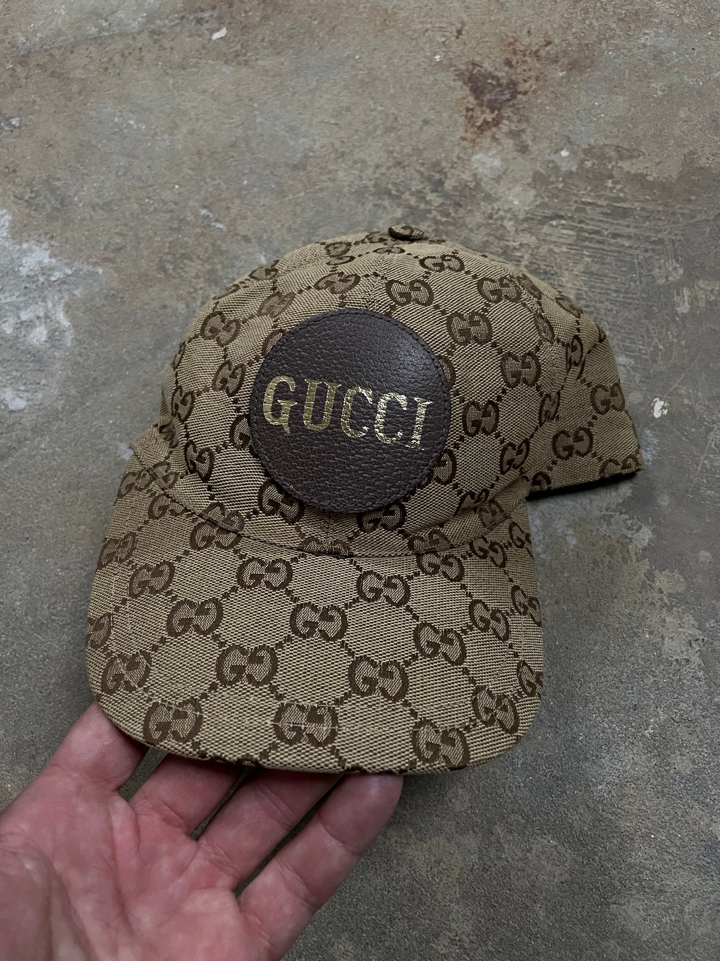 Gucci All Over Brown Monogram Cap Used OS