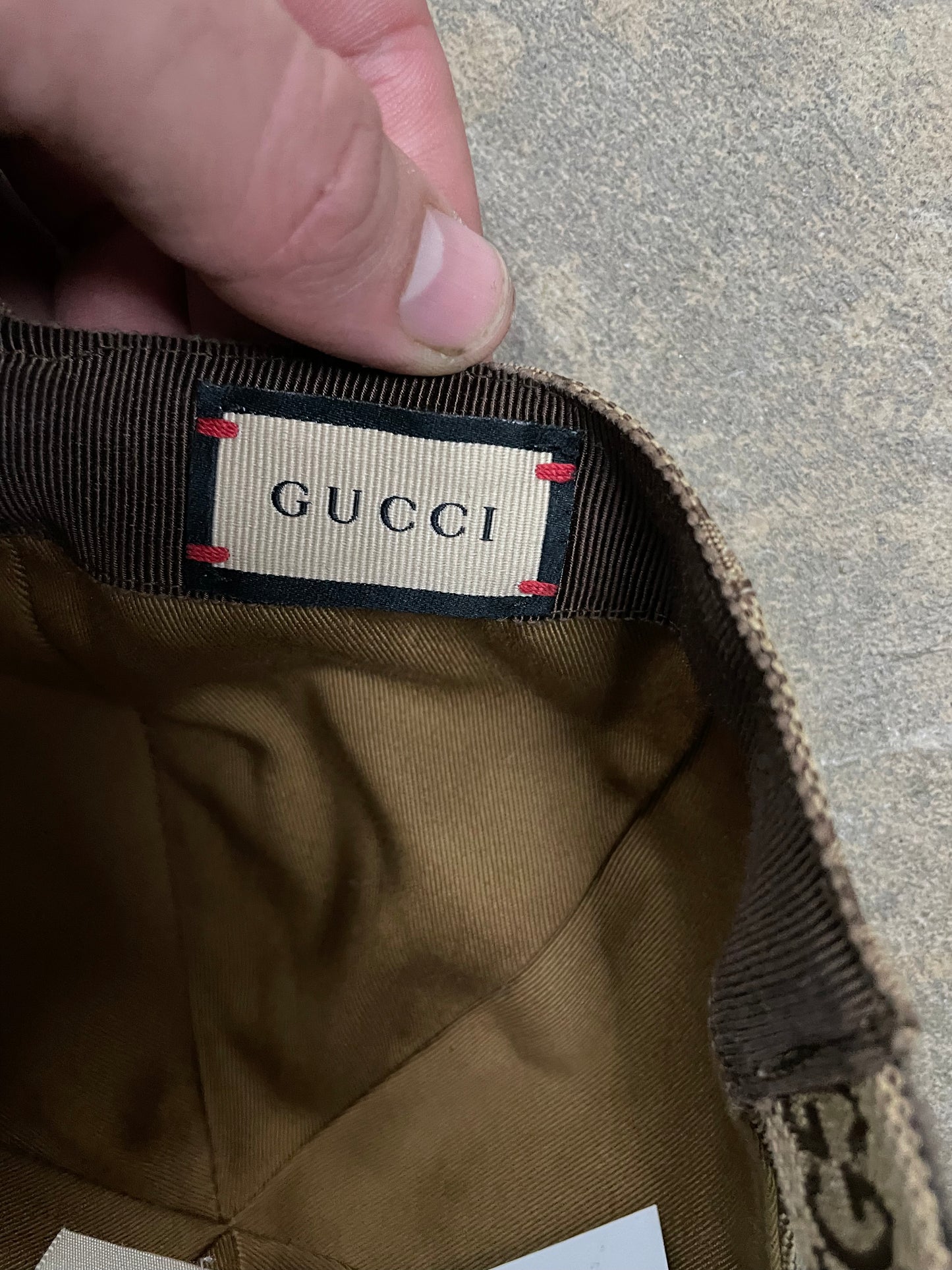 Gucci All Over Brown Monogram Cap Used OS