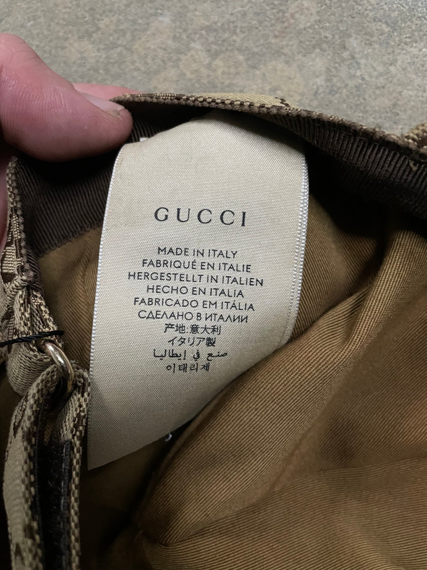 Gucci All Over Brown Monogram Cap Used OS