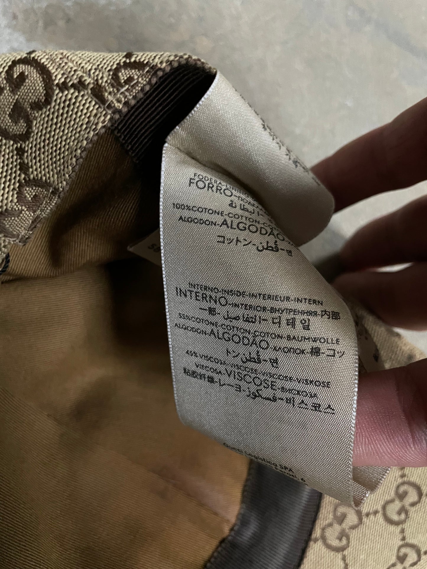 Gucci All Over Brown Monogram Cap Used OS