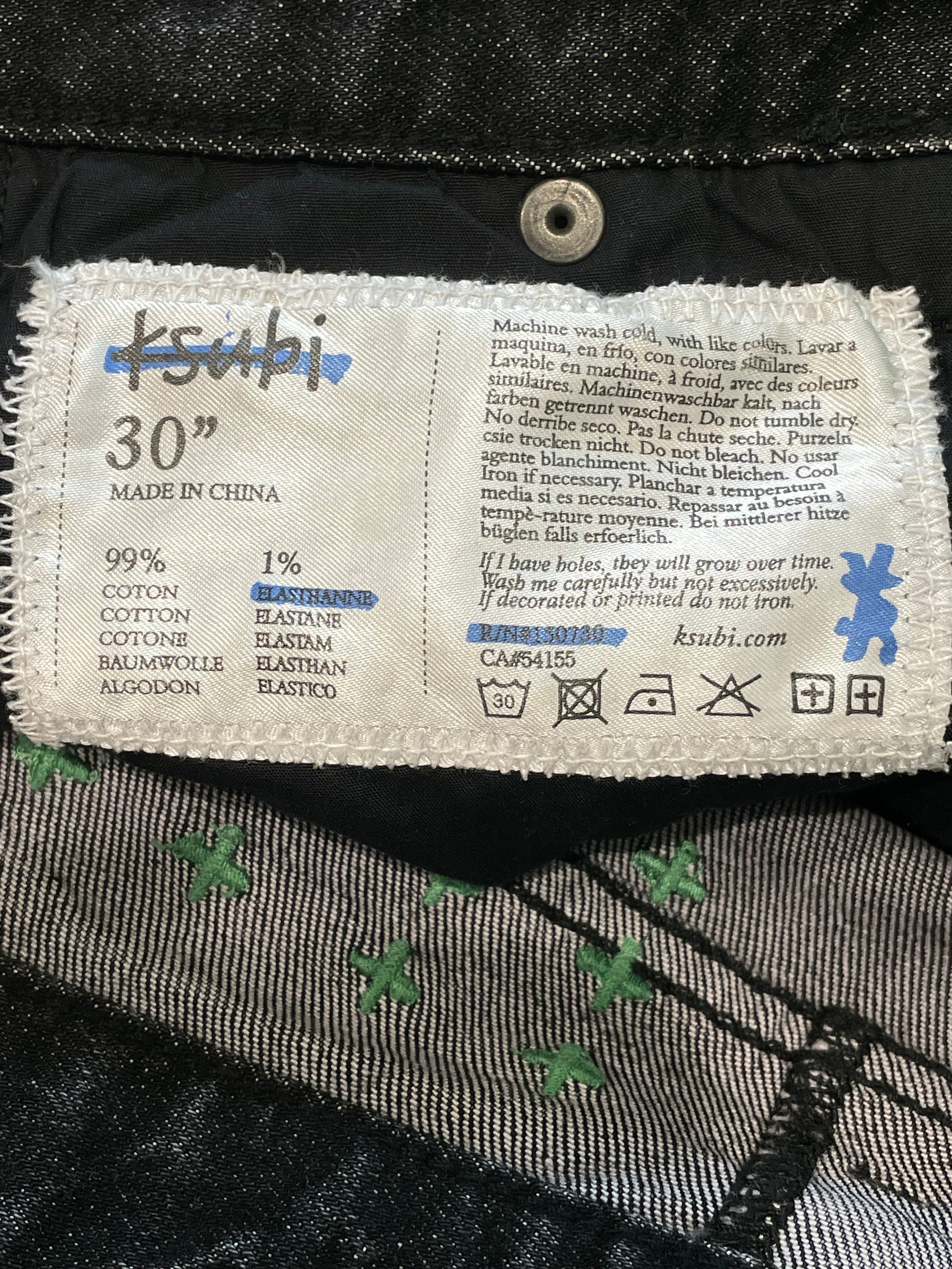 Ksubi Black & Green Carpenter Jeans