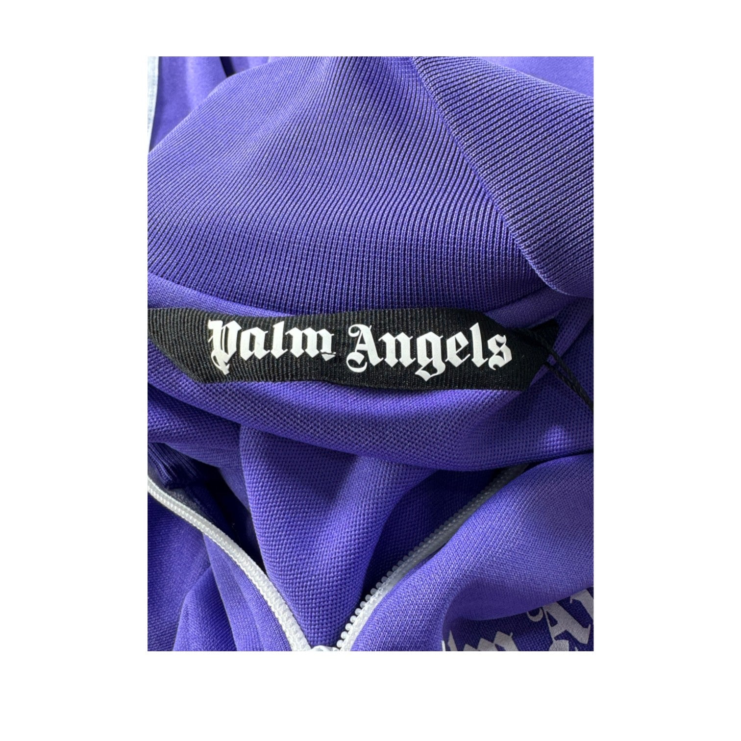 Palm Angels Stripe Track Purple & White Jacket