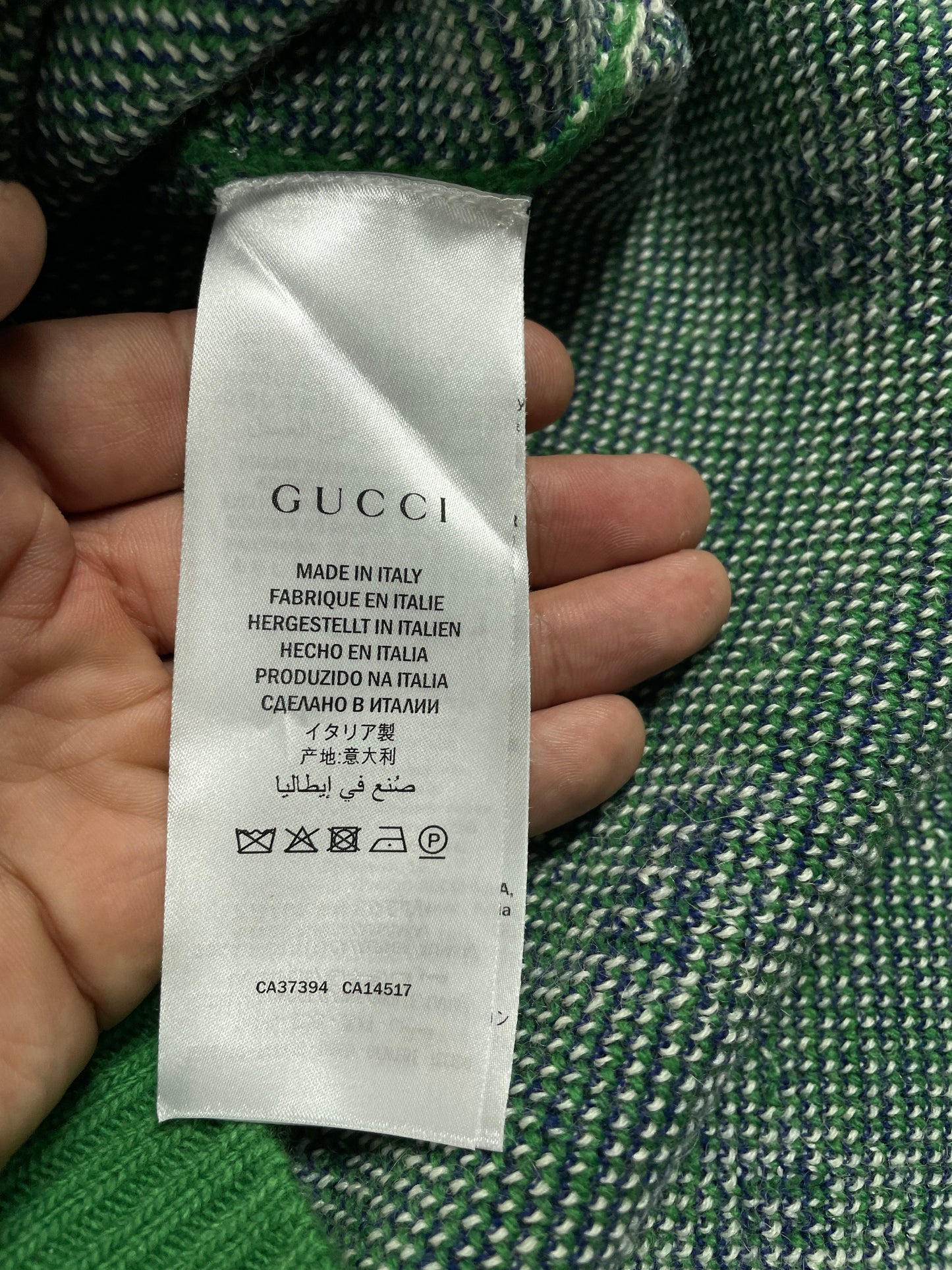 Gucci Knit Green Goat Small New