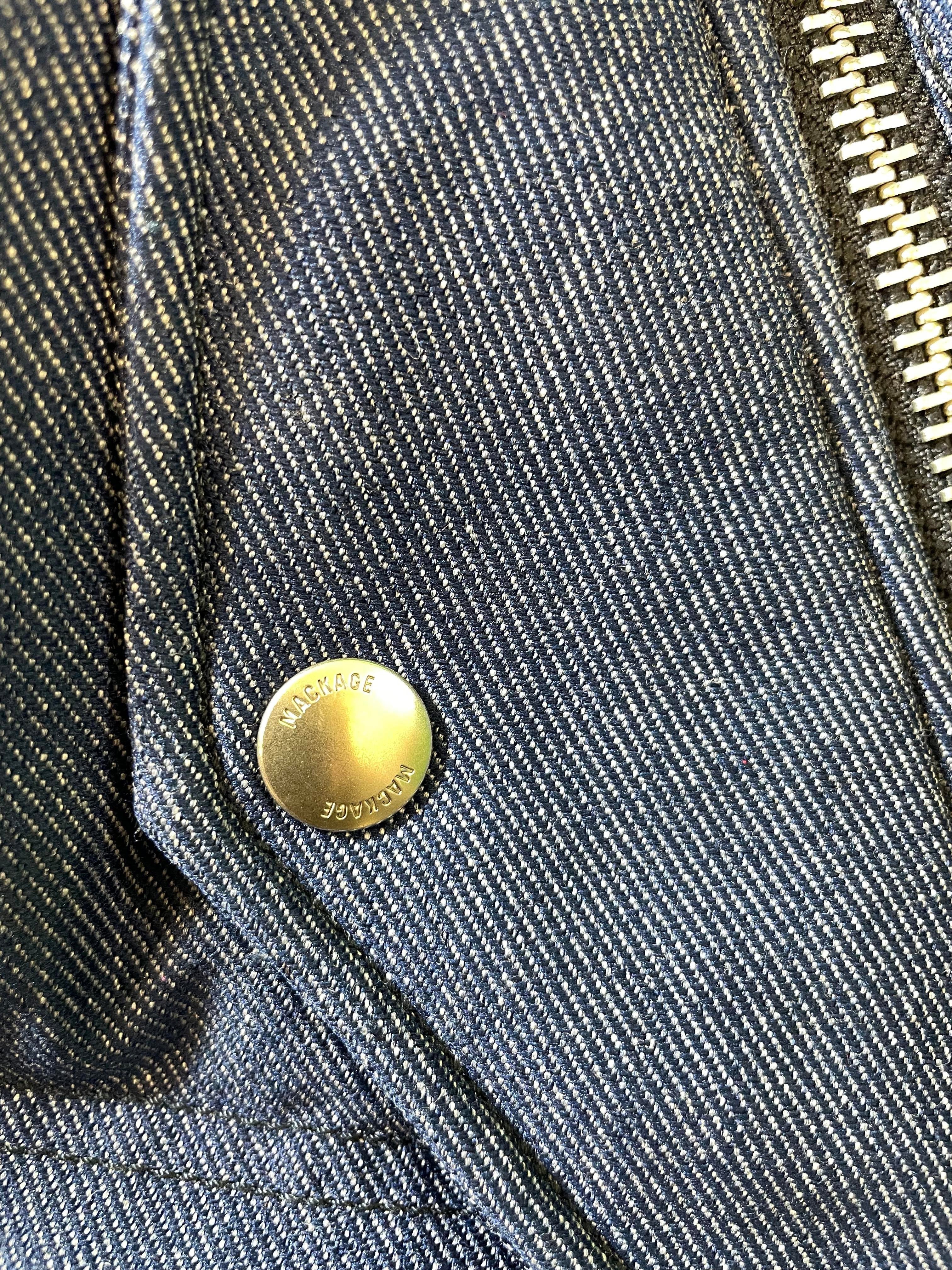 Mackage Navy Denim Puffer Jacket