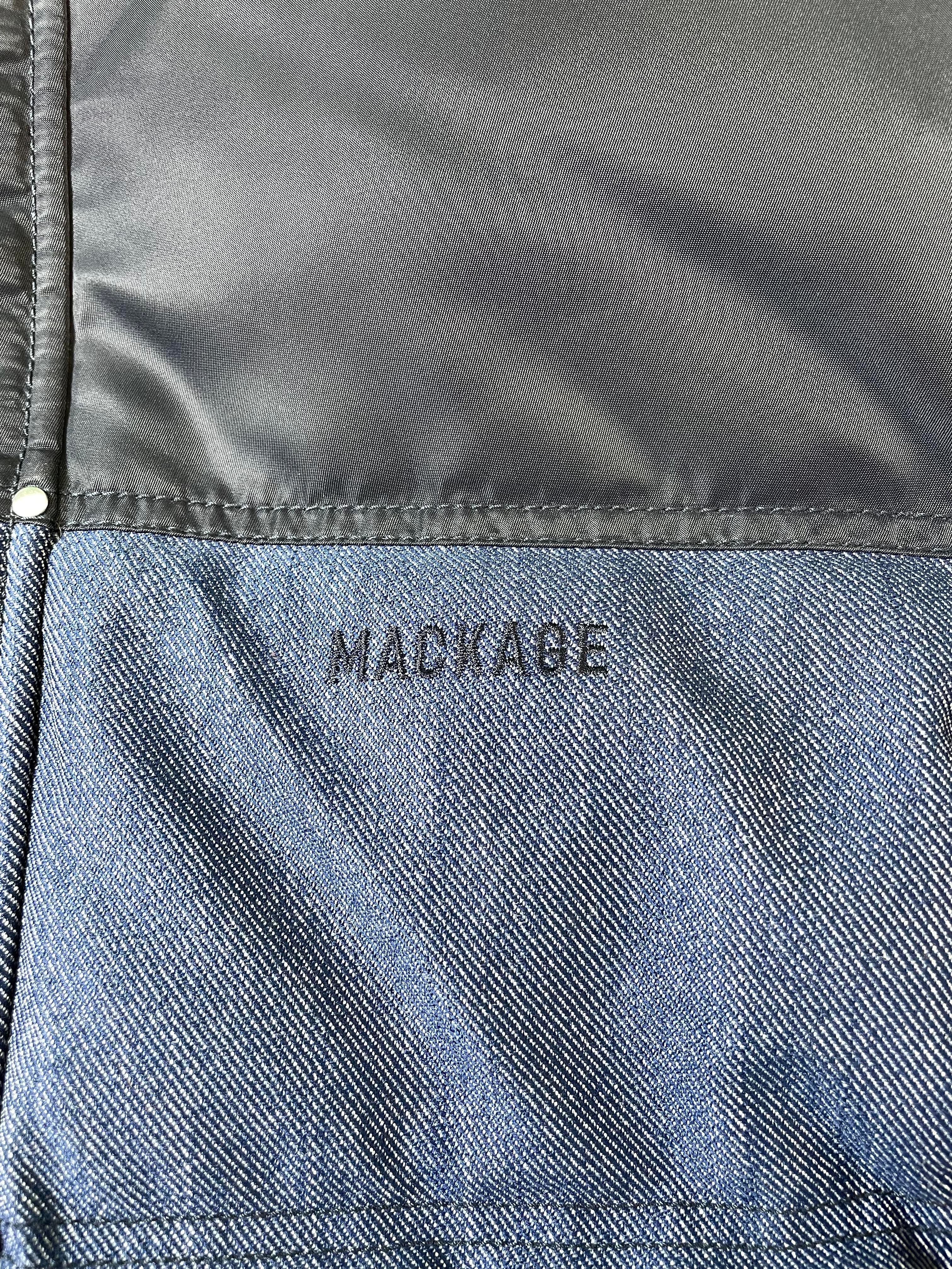Mackage Navy Denim Puffer Jacket