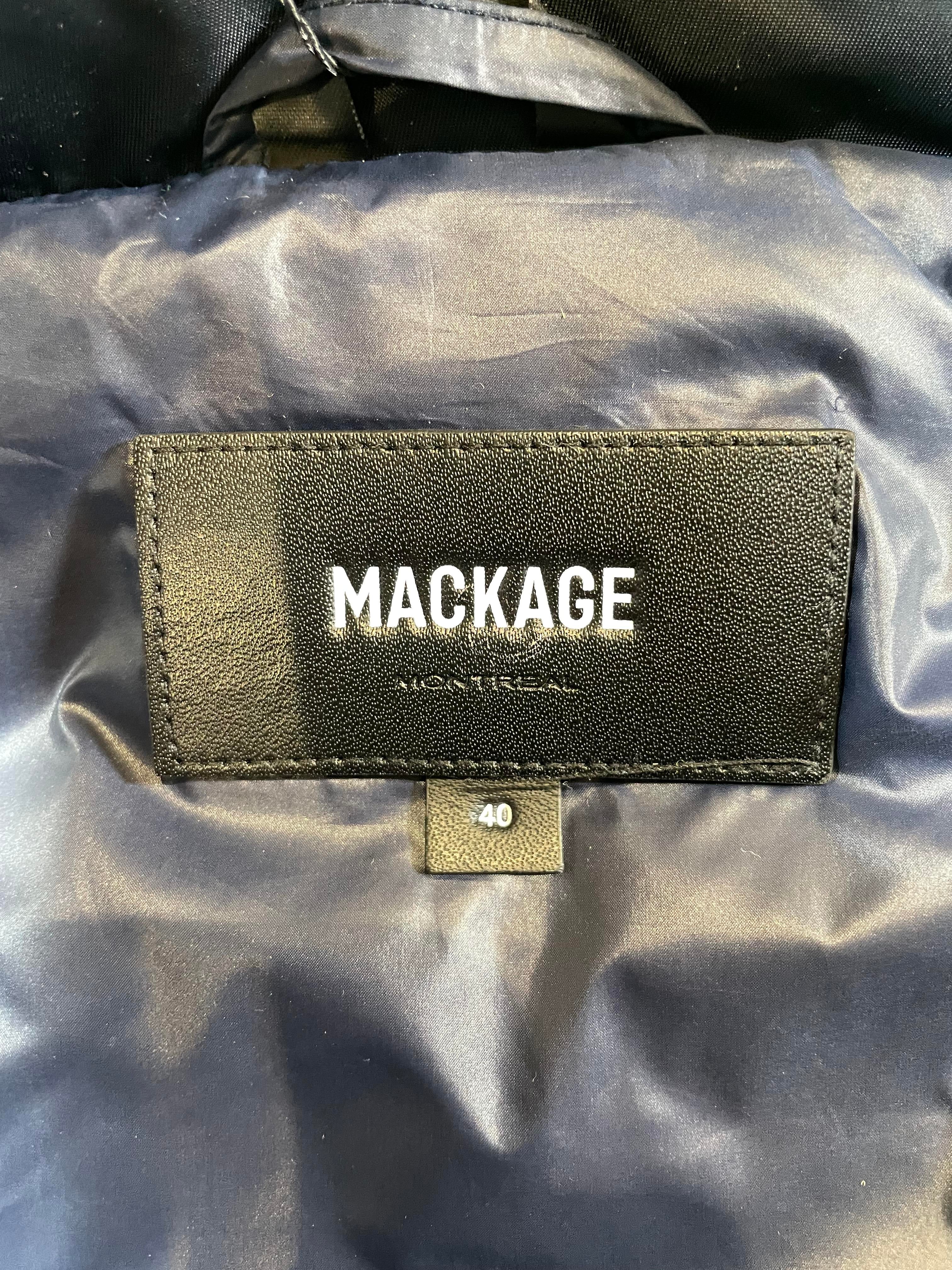 Mackage Navy Denim Puffer Jacket