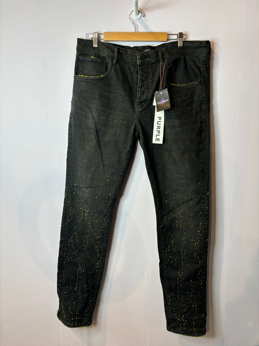 Purple Jeans Black Lime Used 38