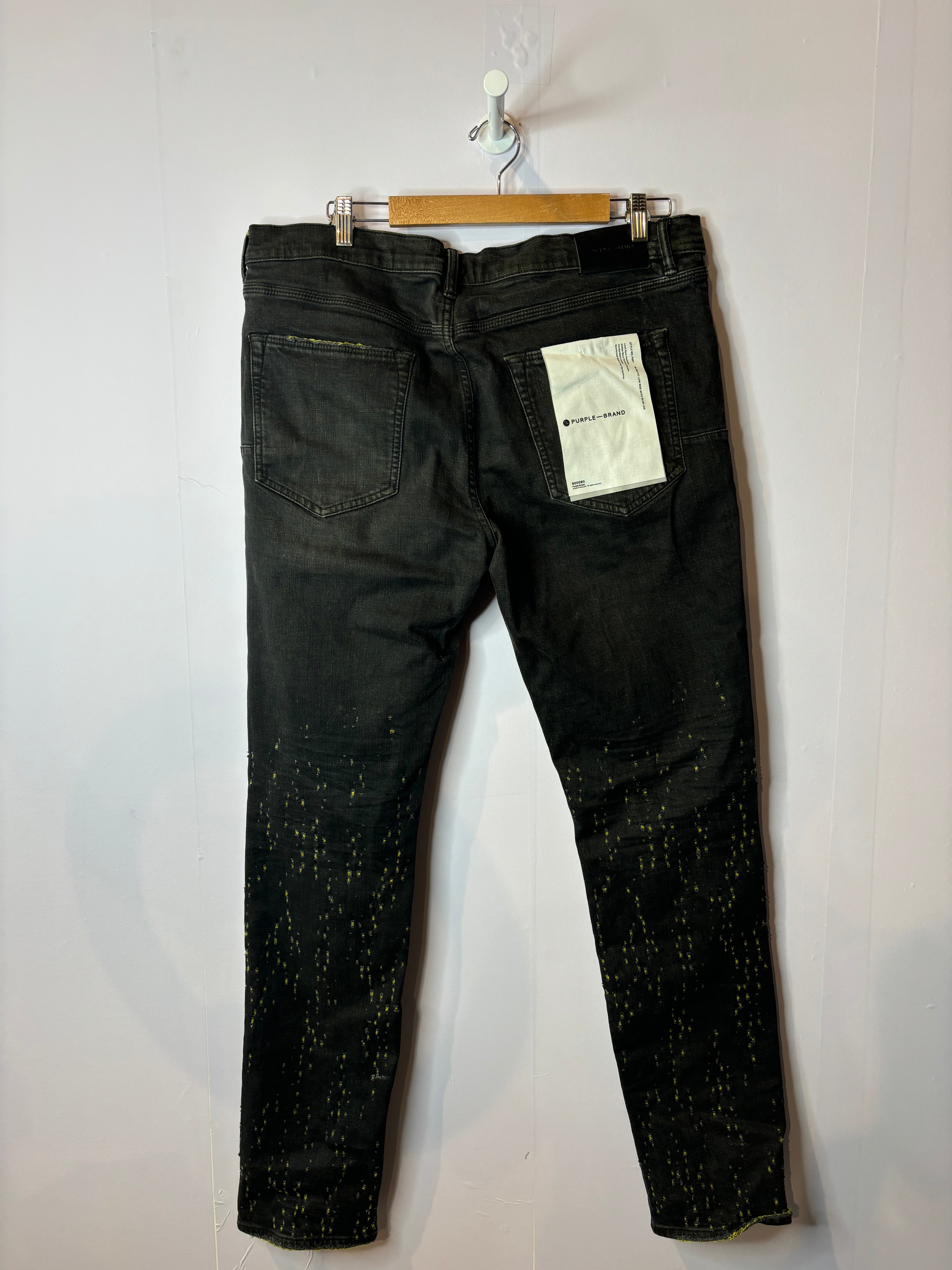 Purple Jeans Black Lime Used 38