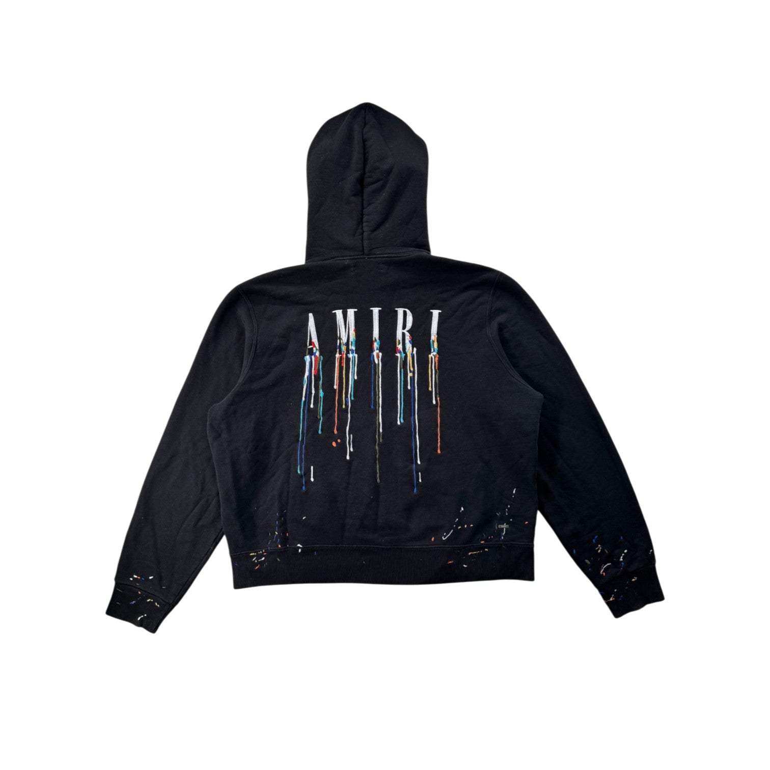 Amiri Paint Drip Black Hoodie