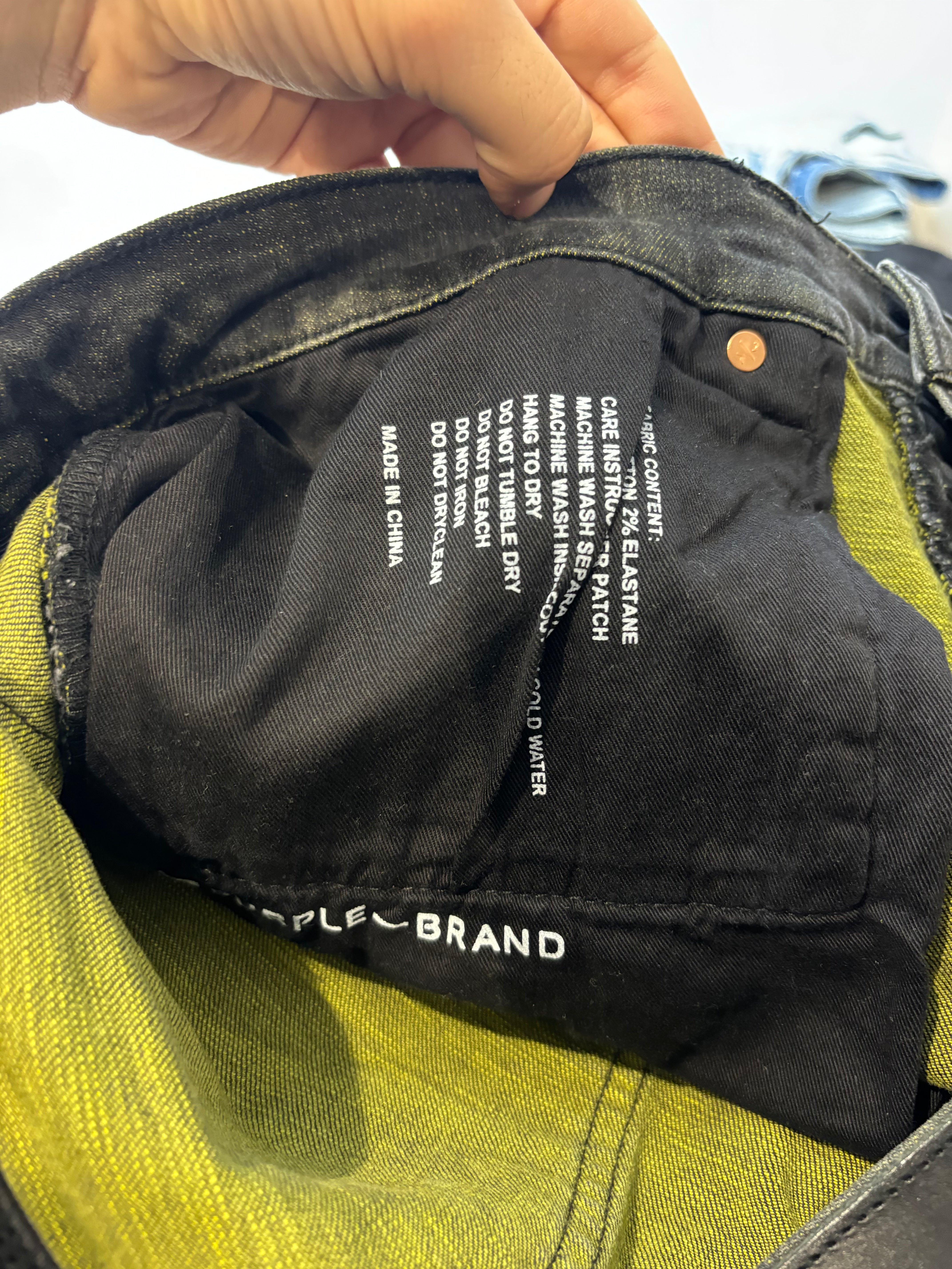 Purple Jeans Black Lime Used 38