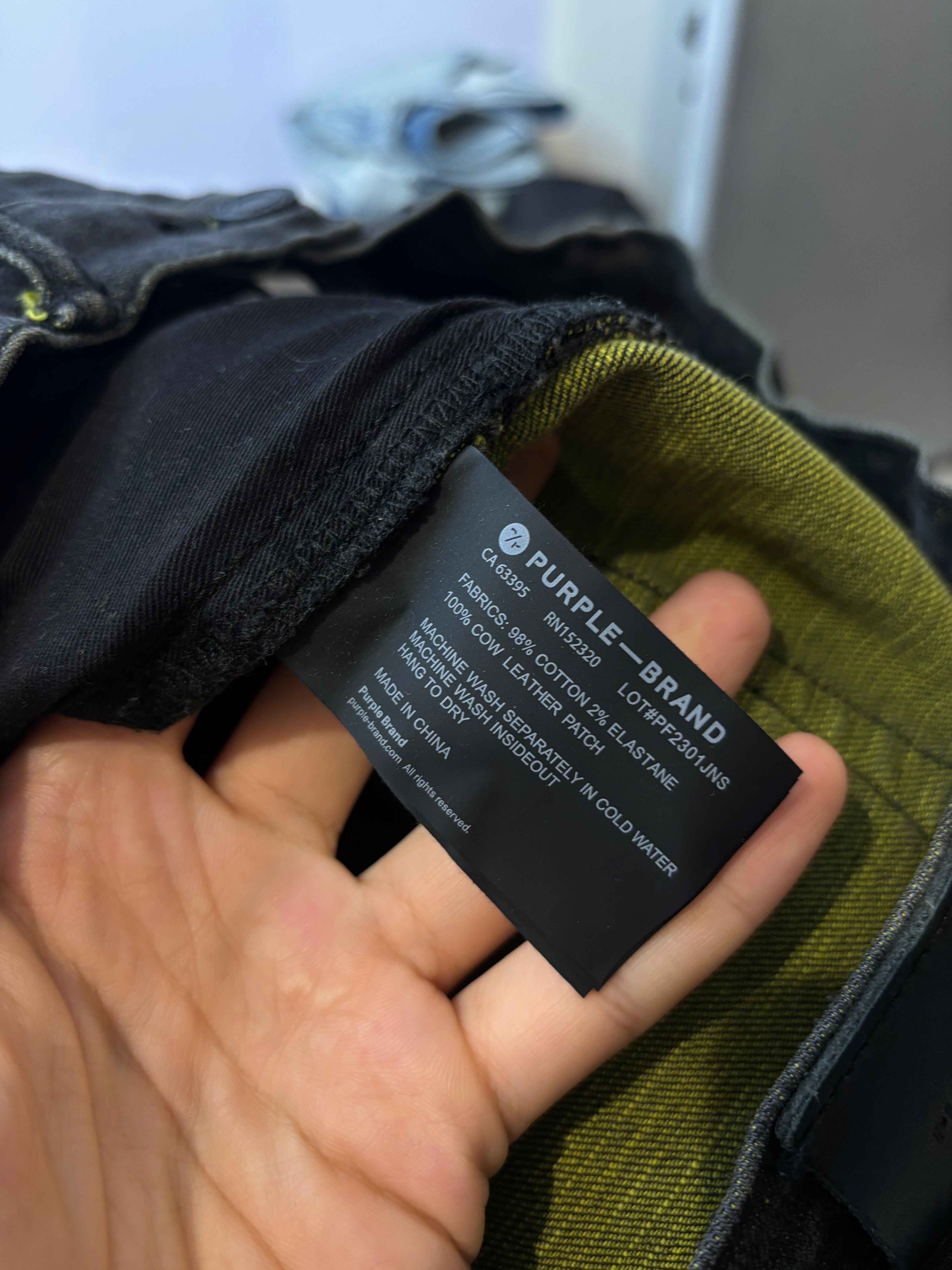Purple Jeans Black Lime Used 38