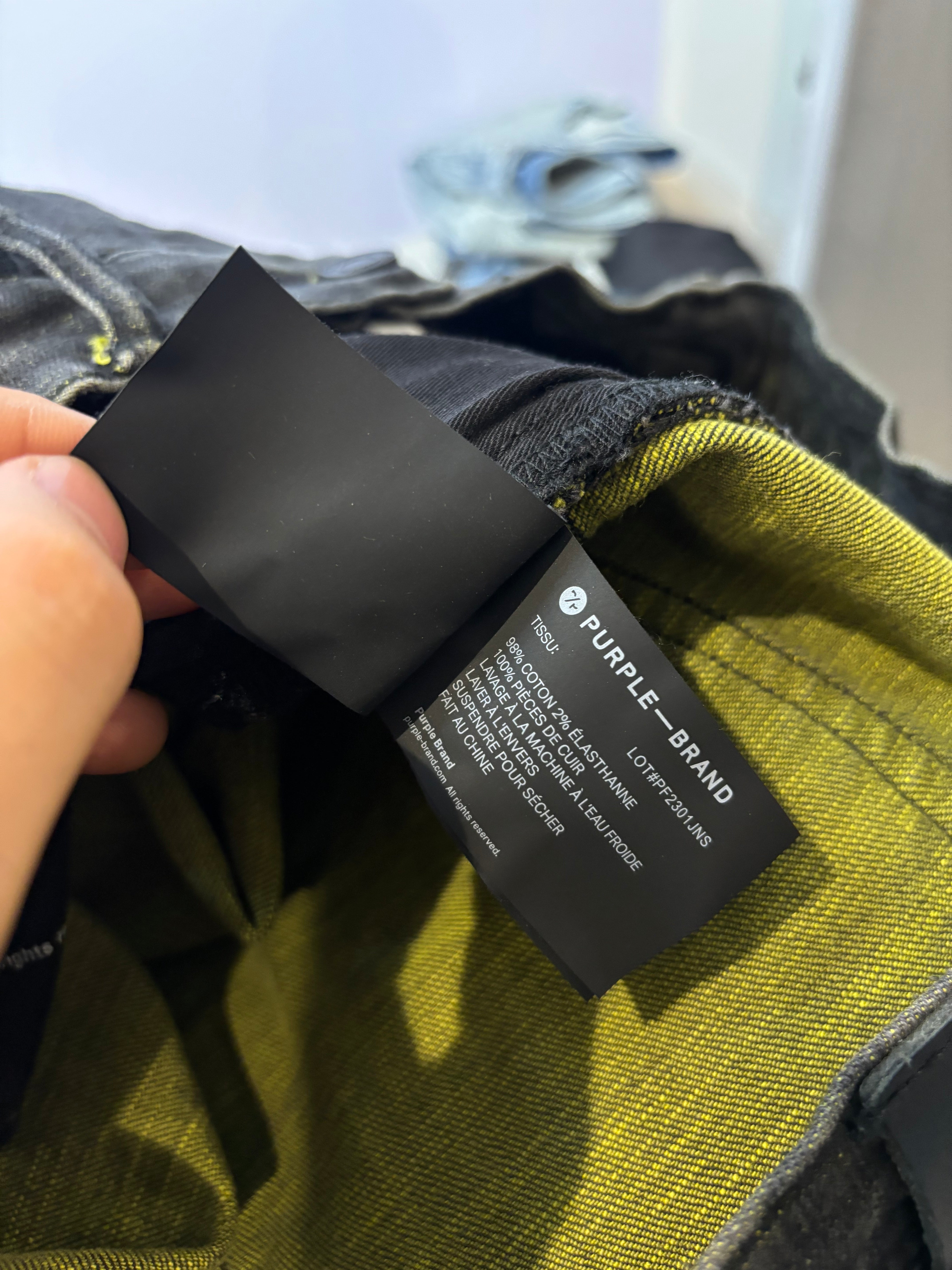 Purple Jeans Black Lime Used 38