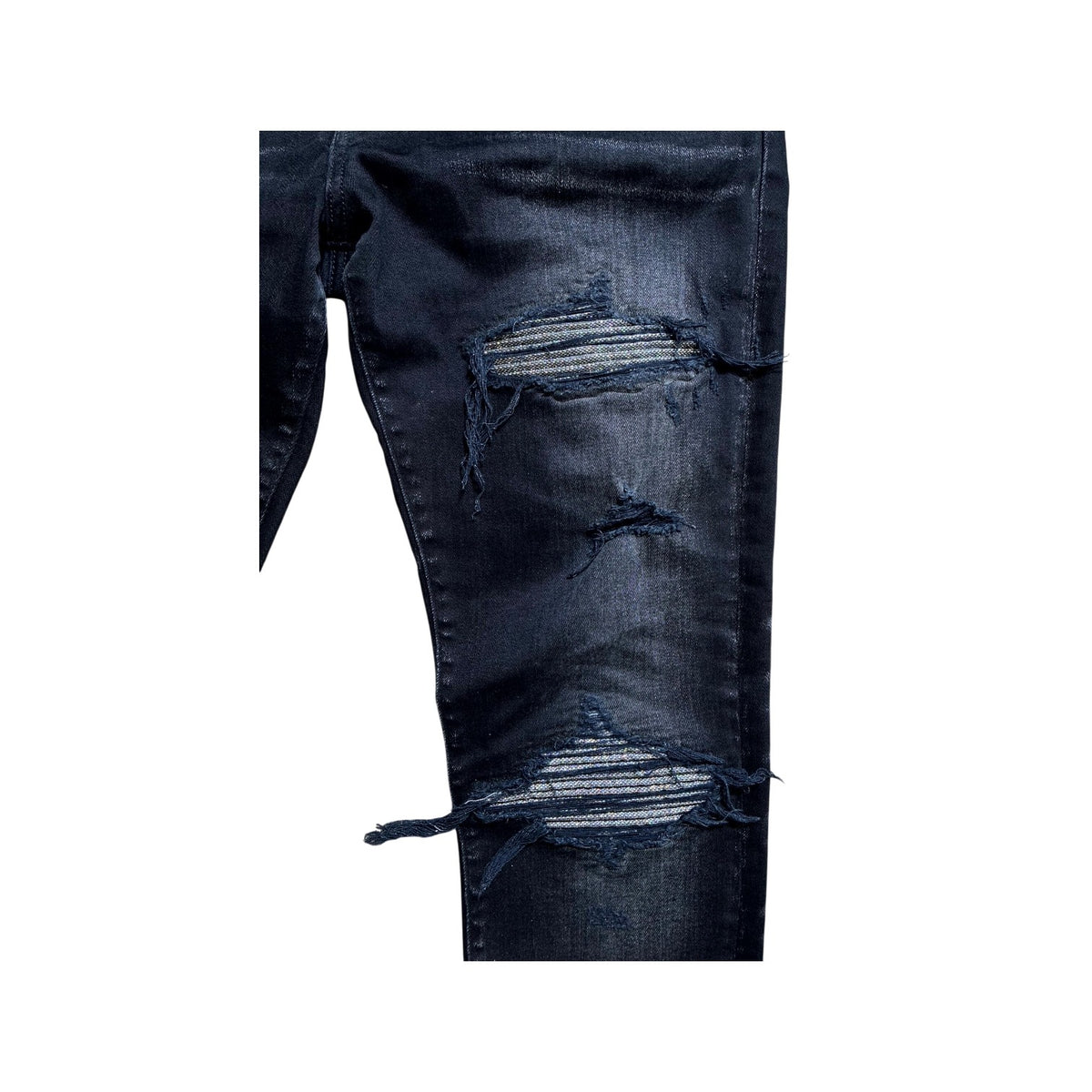 Amiri "MX1" Iridescent Patch Black Wash Jeans