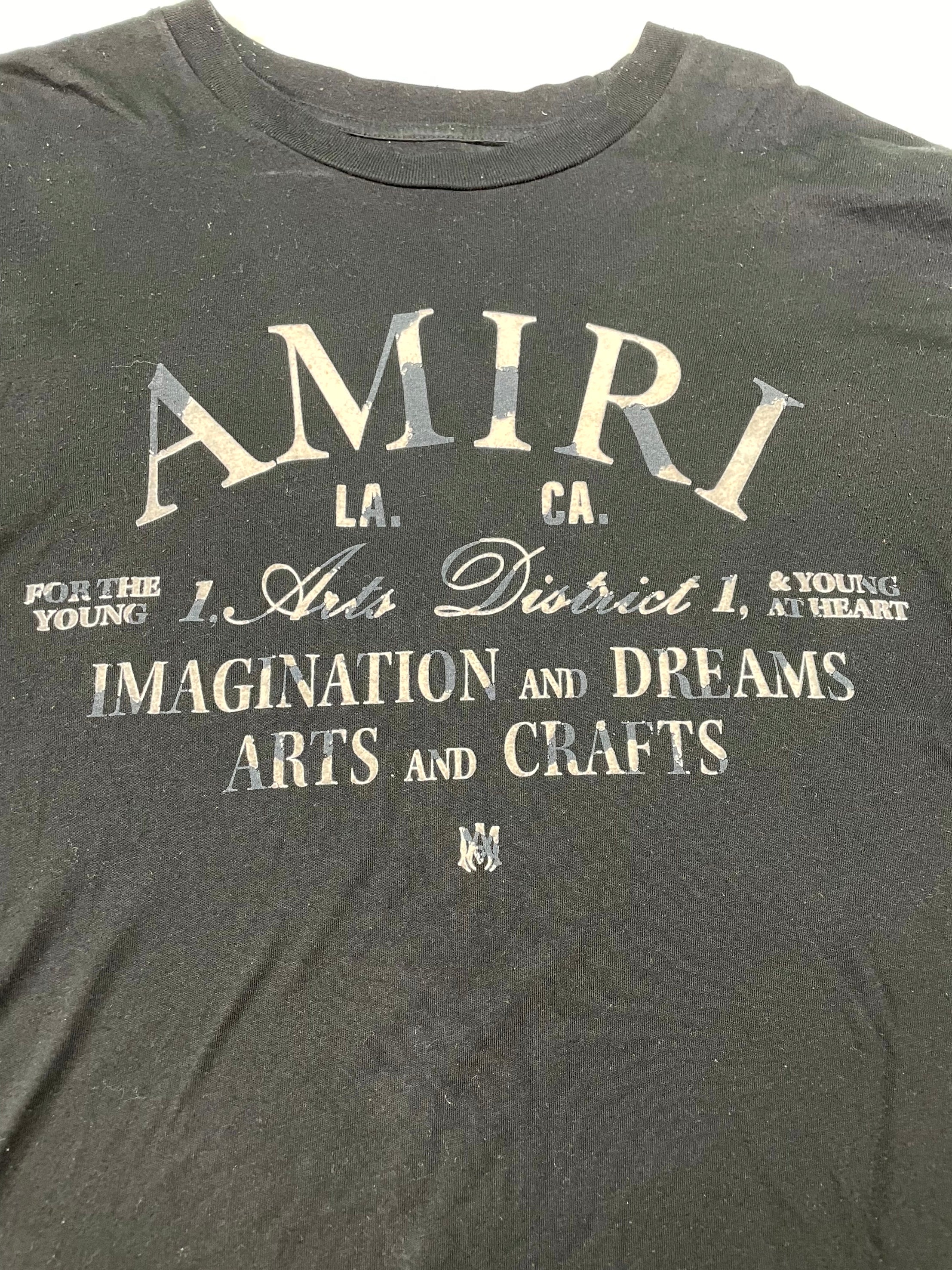 Amiri Varsity Logo Black & Cream Tee