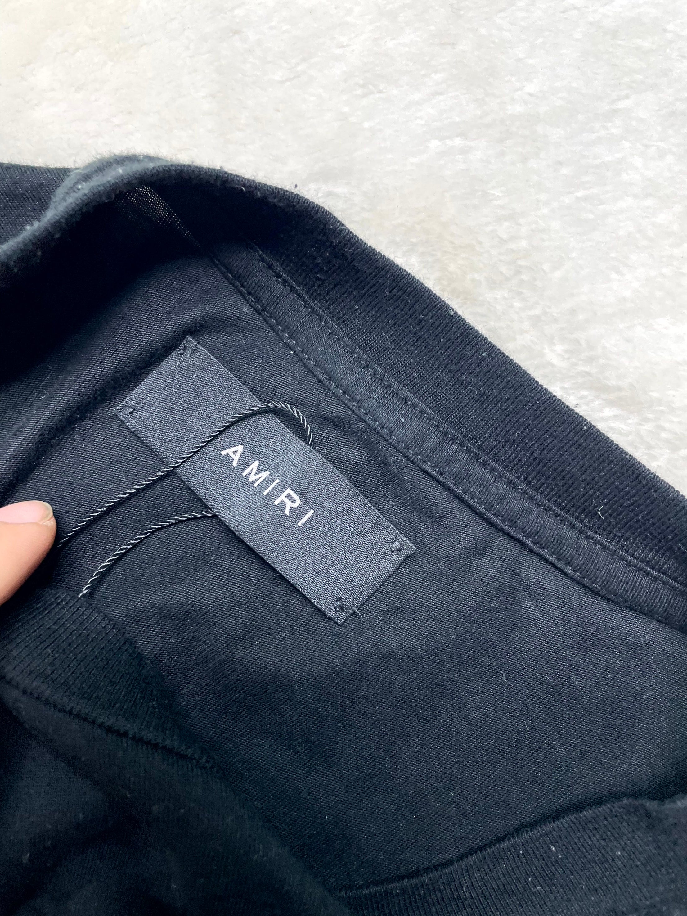 Amiri Varsity Logo Black & Cream Tee