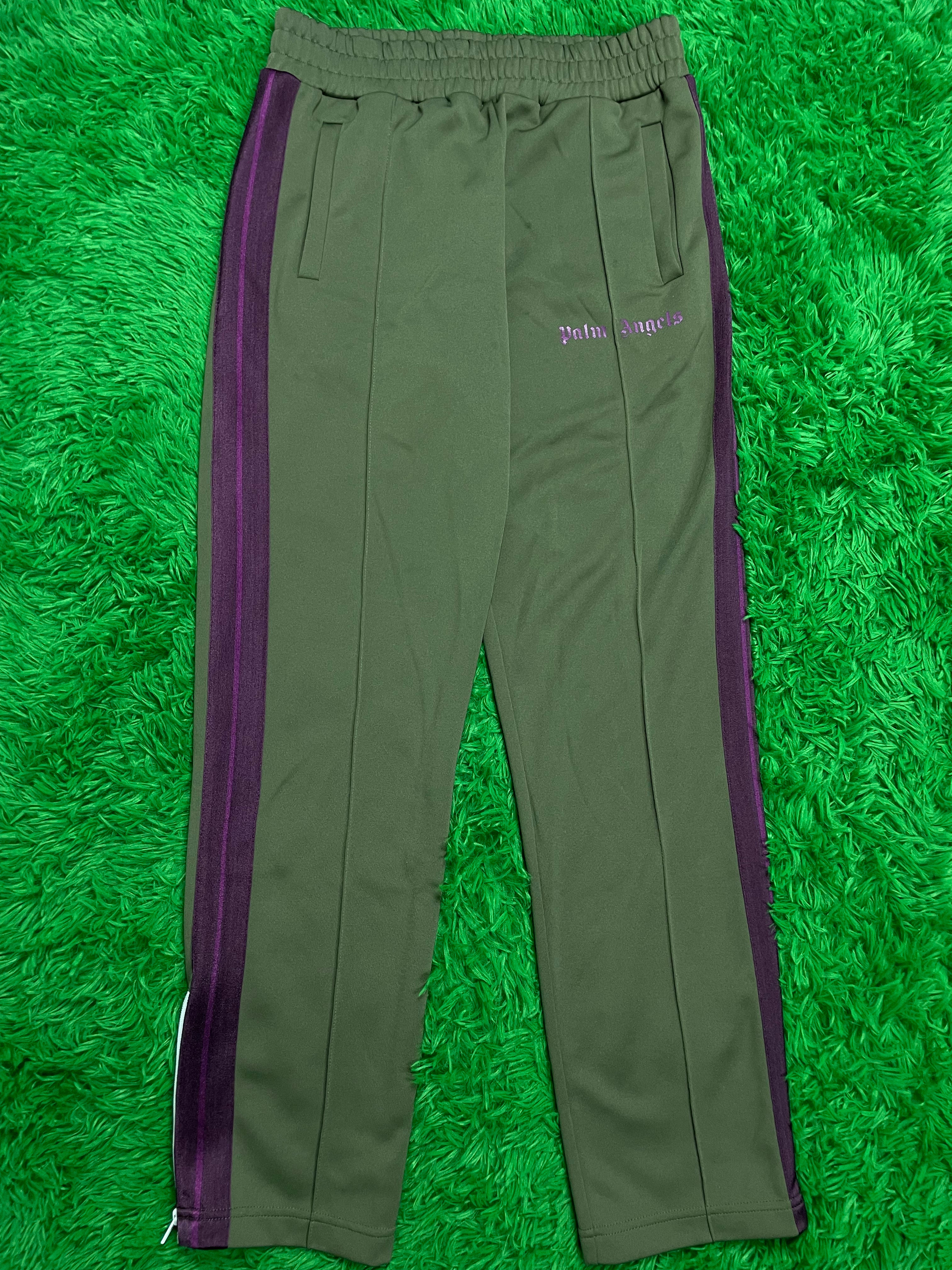 Palm Angels Track Green & Purple Sweats