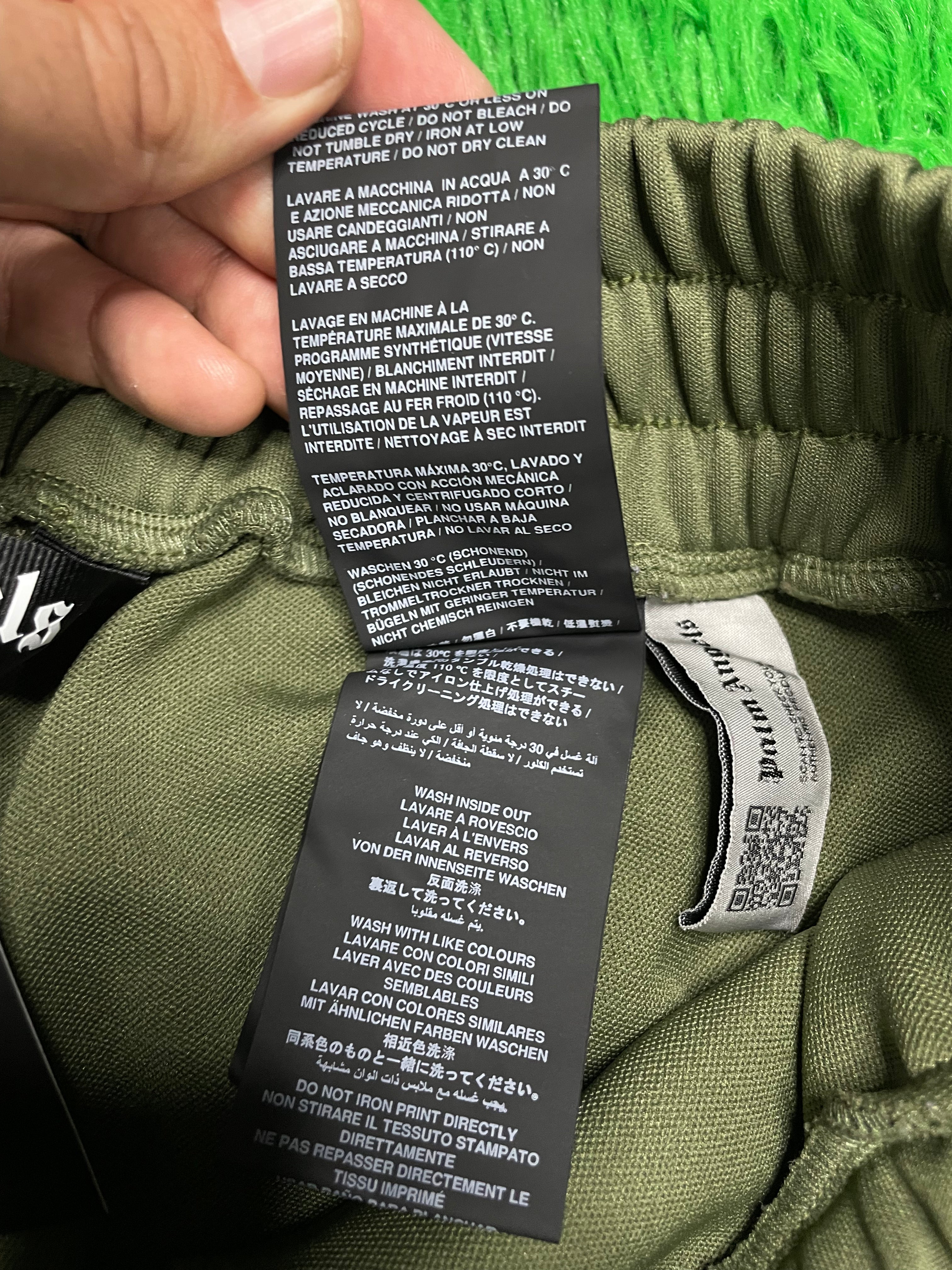 Palm Angels Track Green & Purple Sweats
