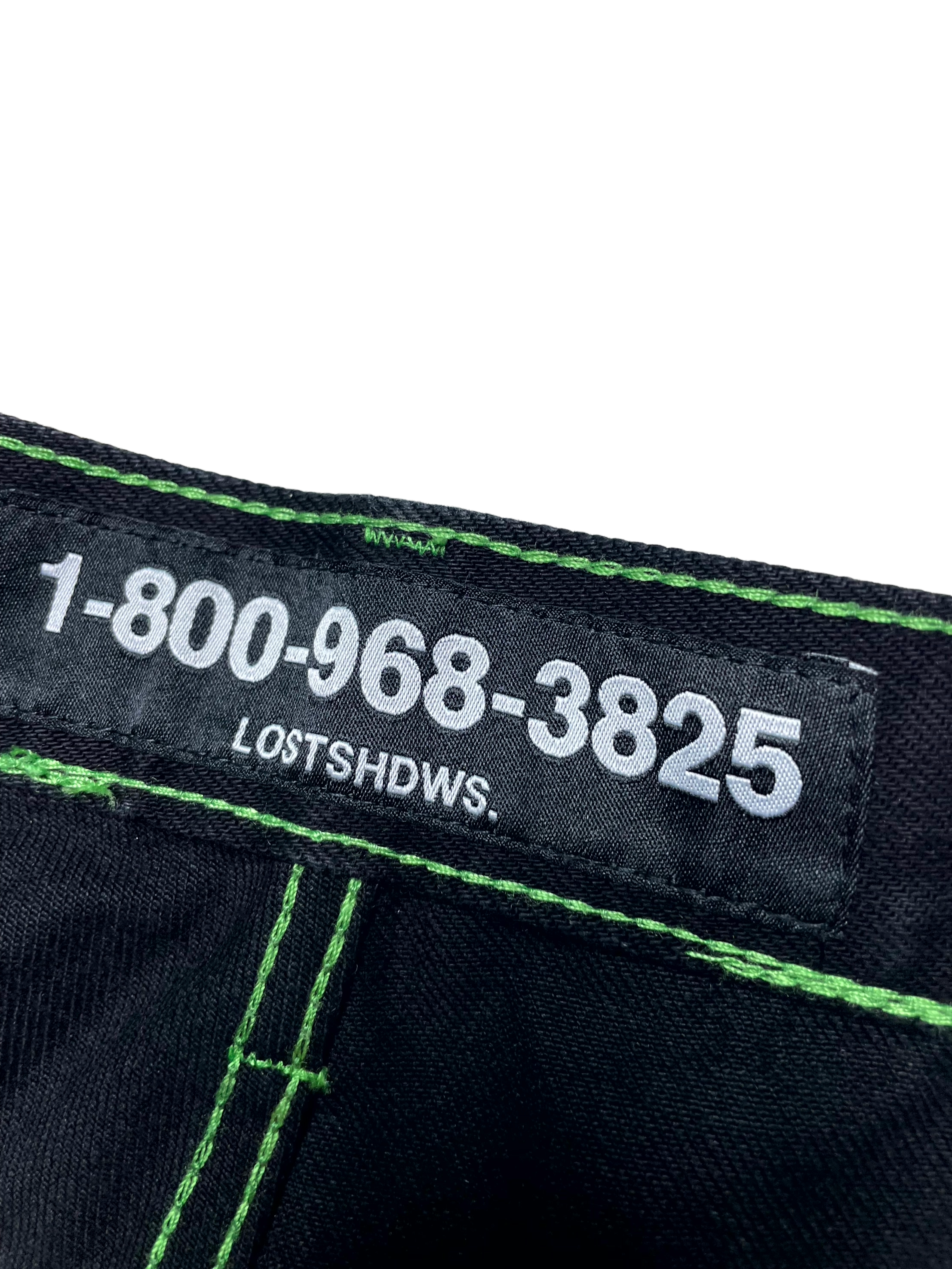 LOSTSHDWS Outline Black & Green Jeans