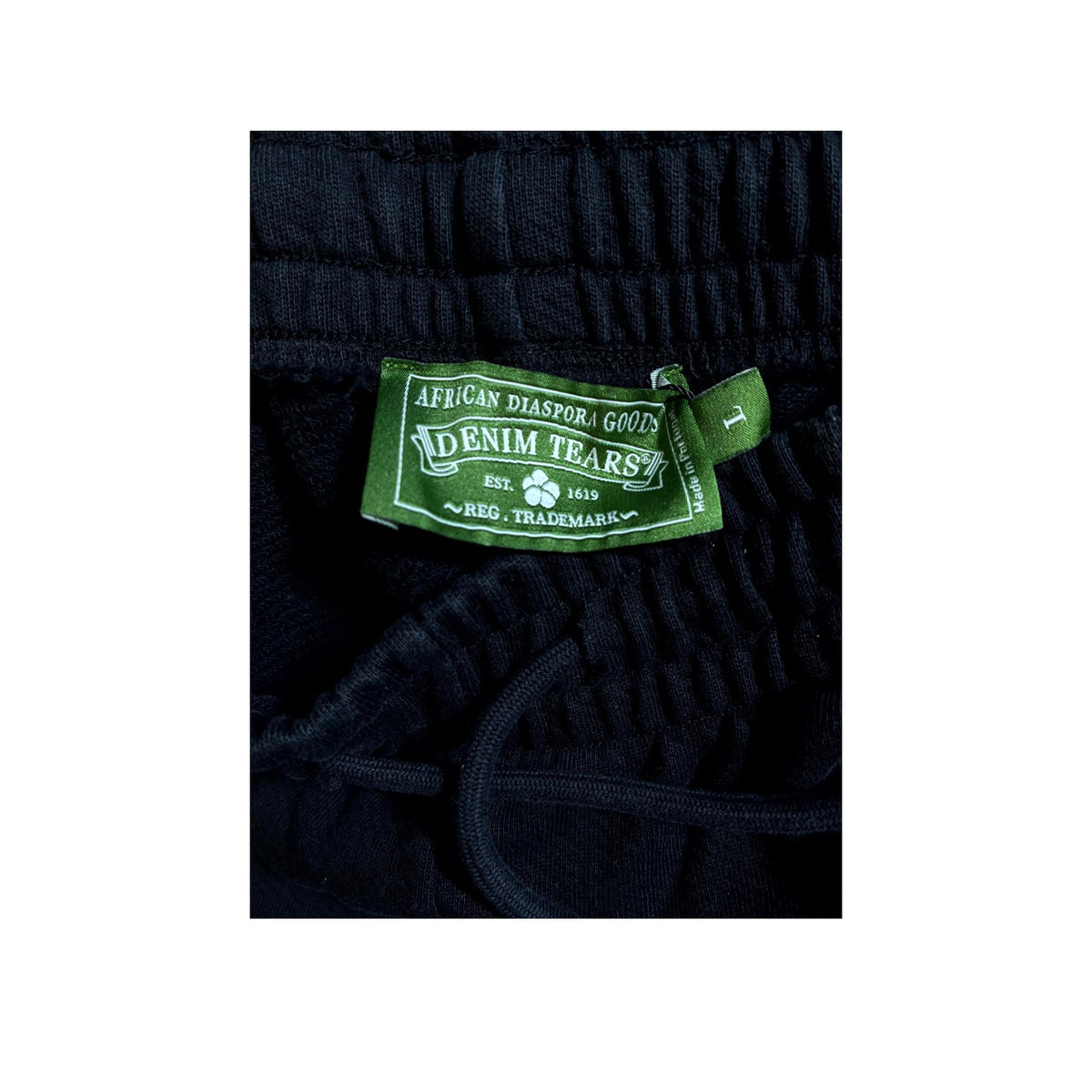 Denim Tears Embroidered Side Wreath Black Sweats