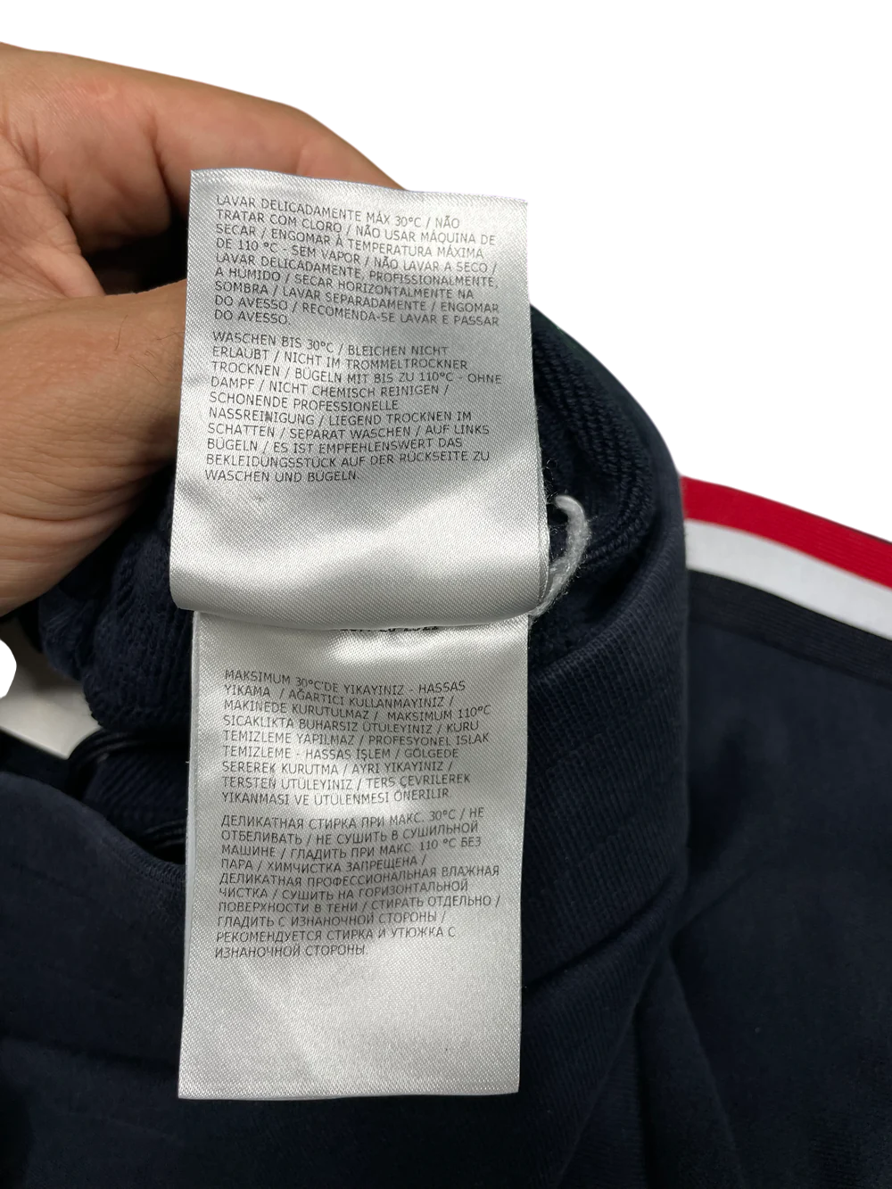 Moncler Navy & Red Sweats