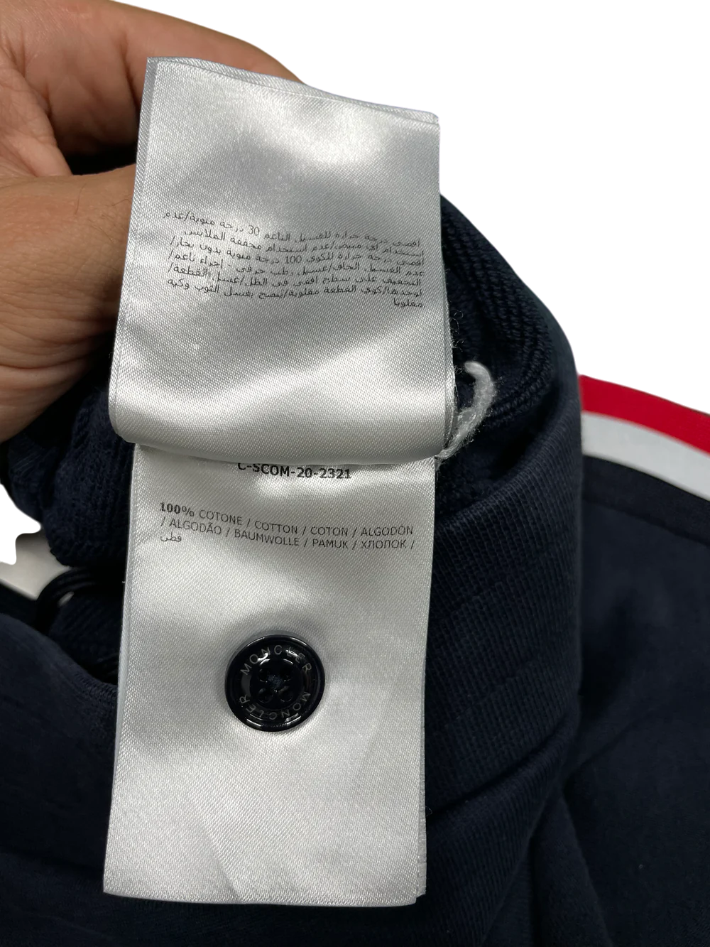 Moncler Navy & Red Sweats