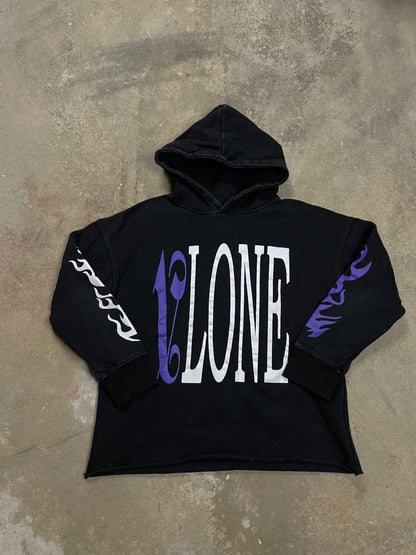 VLONE Palm Angels Hoodie Black Purple Used Small