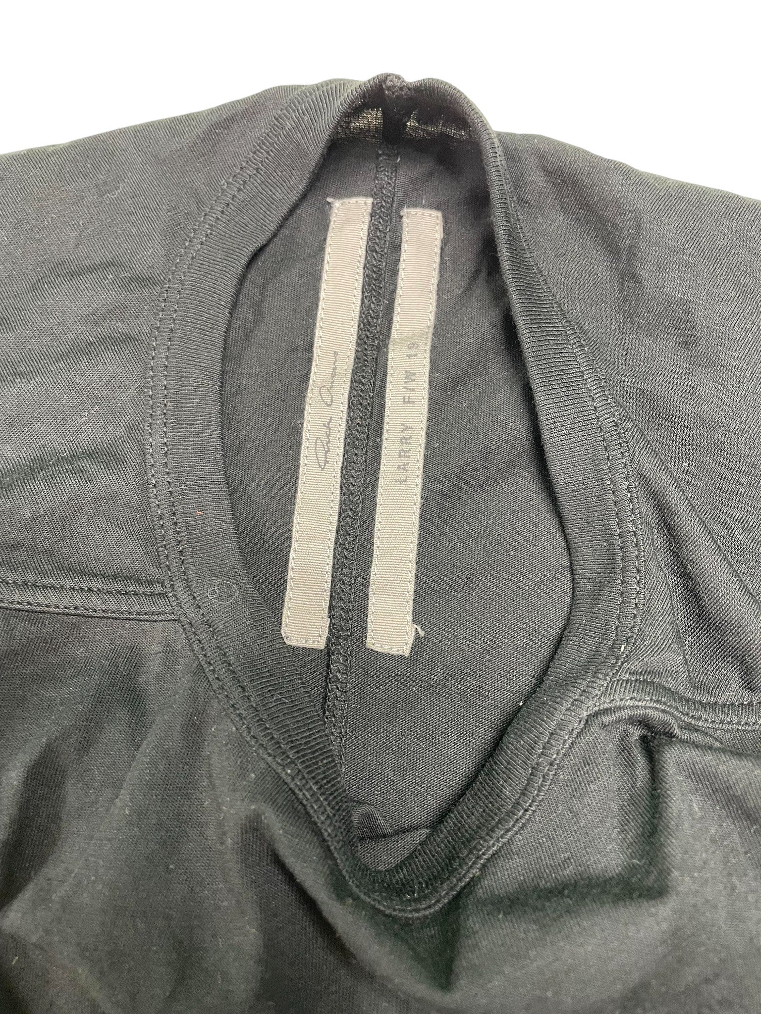 Rick Owens 'Embroidered Logo' Black Tee