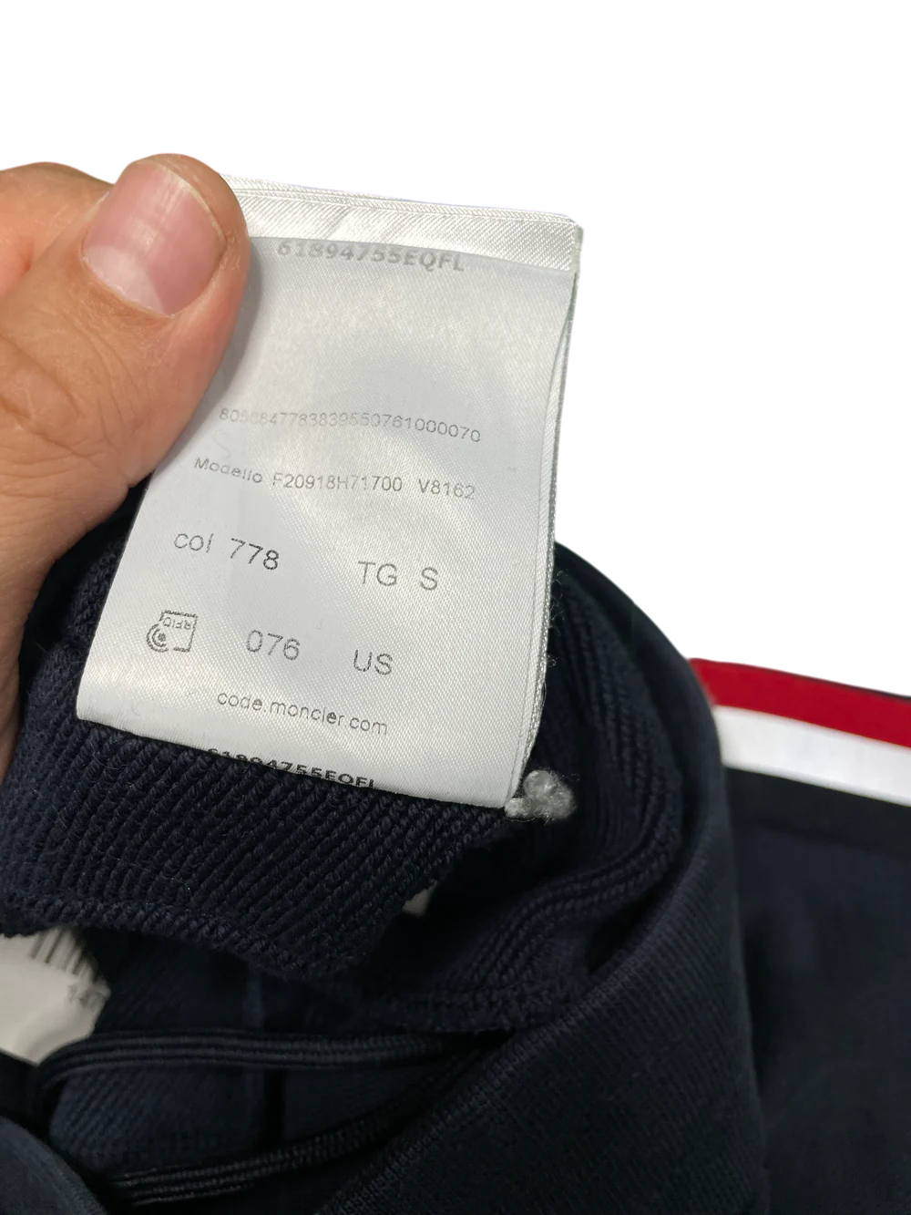 Moncler Navy & Red Sweats