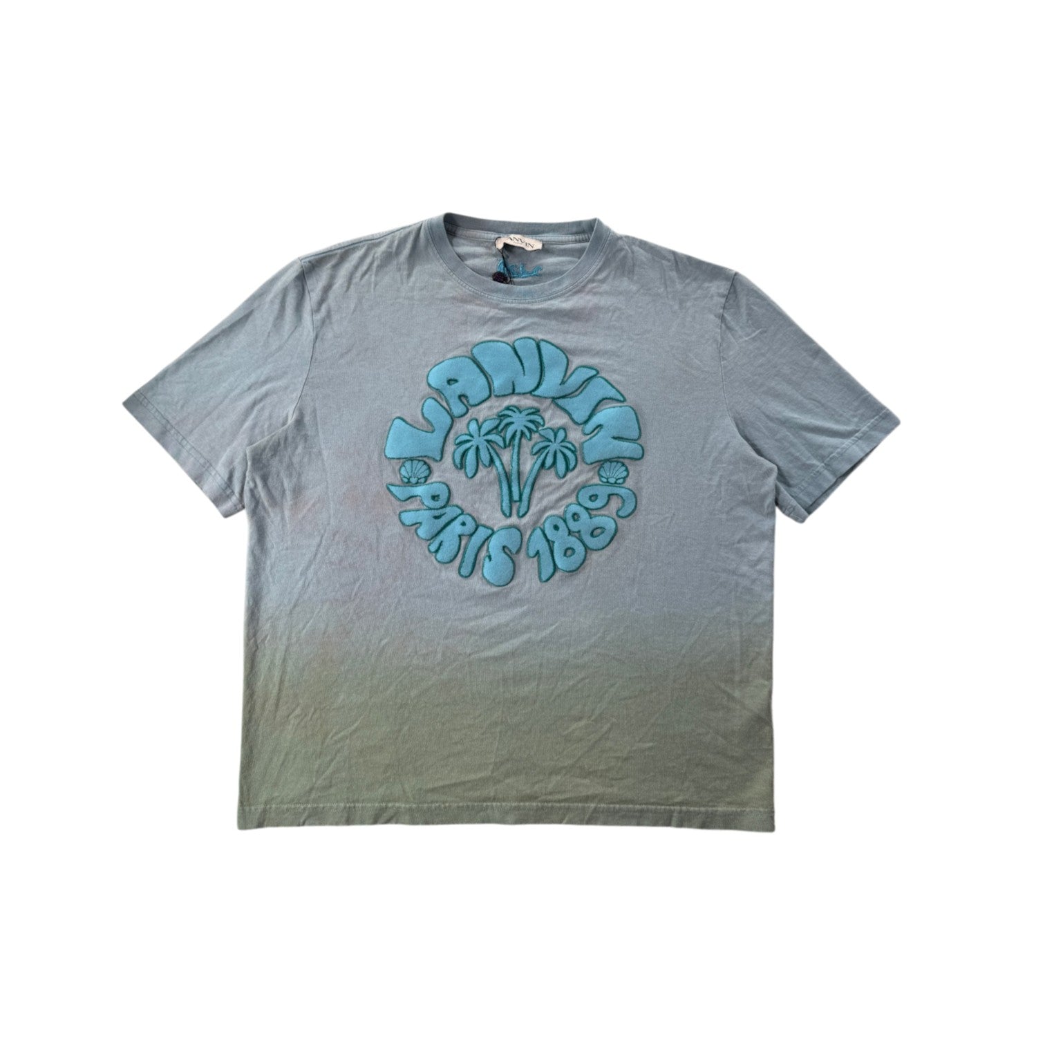 Lanvin Gradient Palm Tree Blue & Green Tee