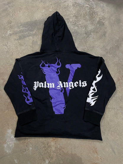 VLONE Palm Angels Hoodie Black Purple Used Small