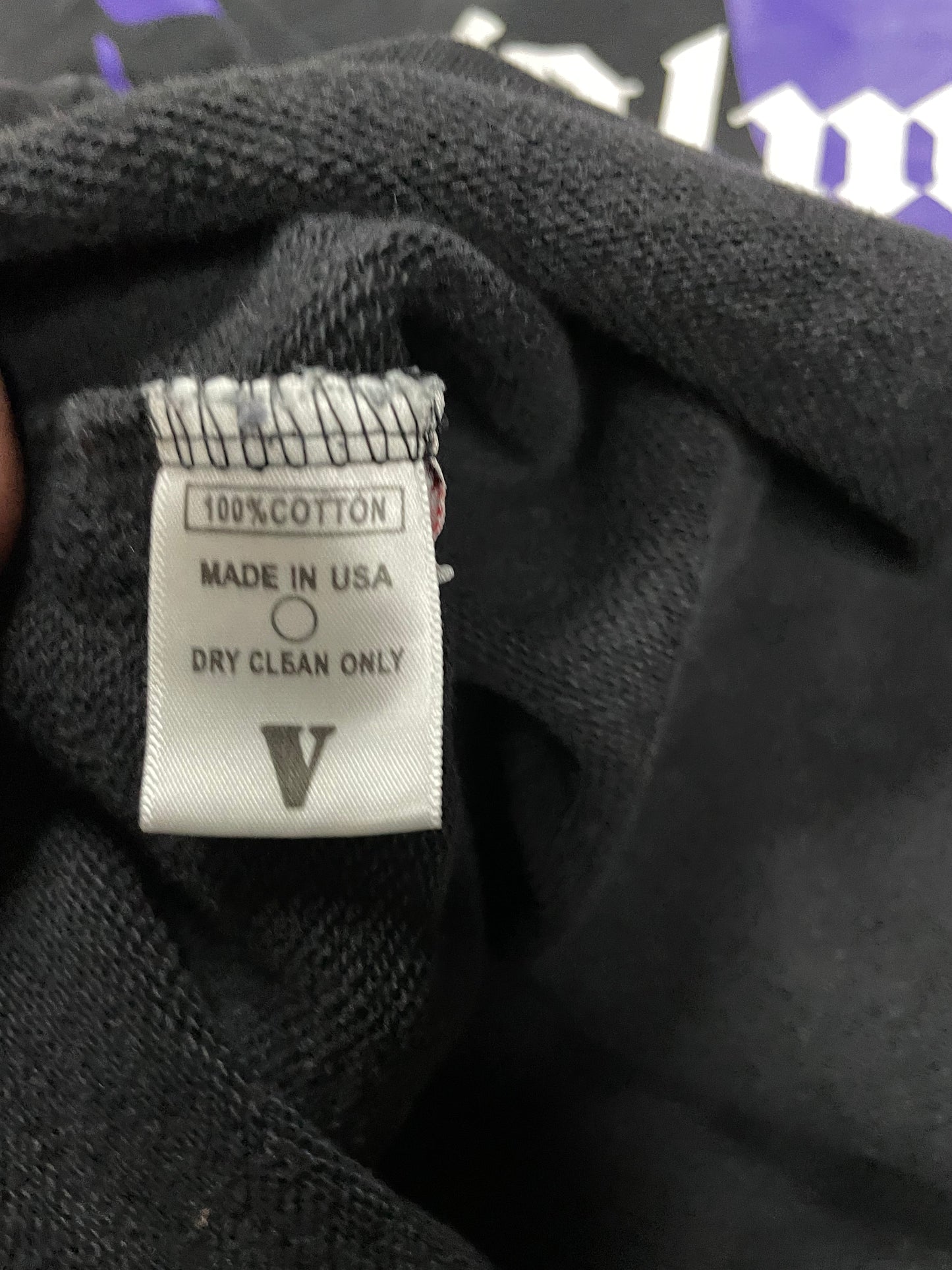 VLONE Palm Angels Hoodie Black Purple Used Small