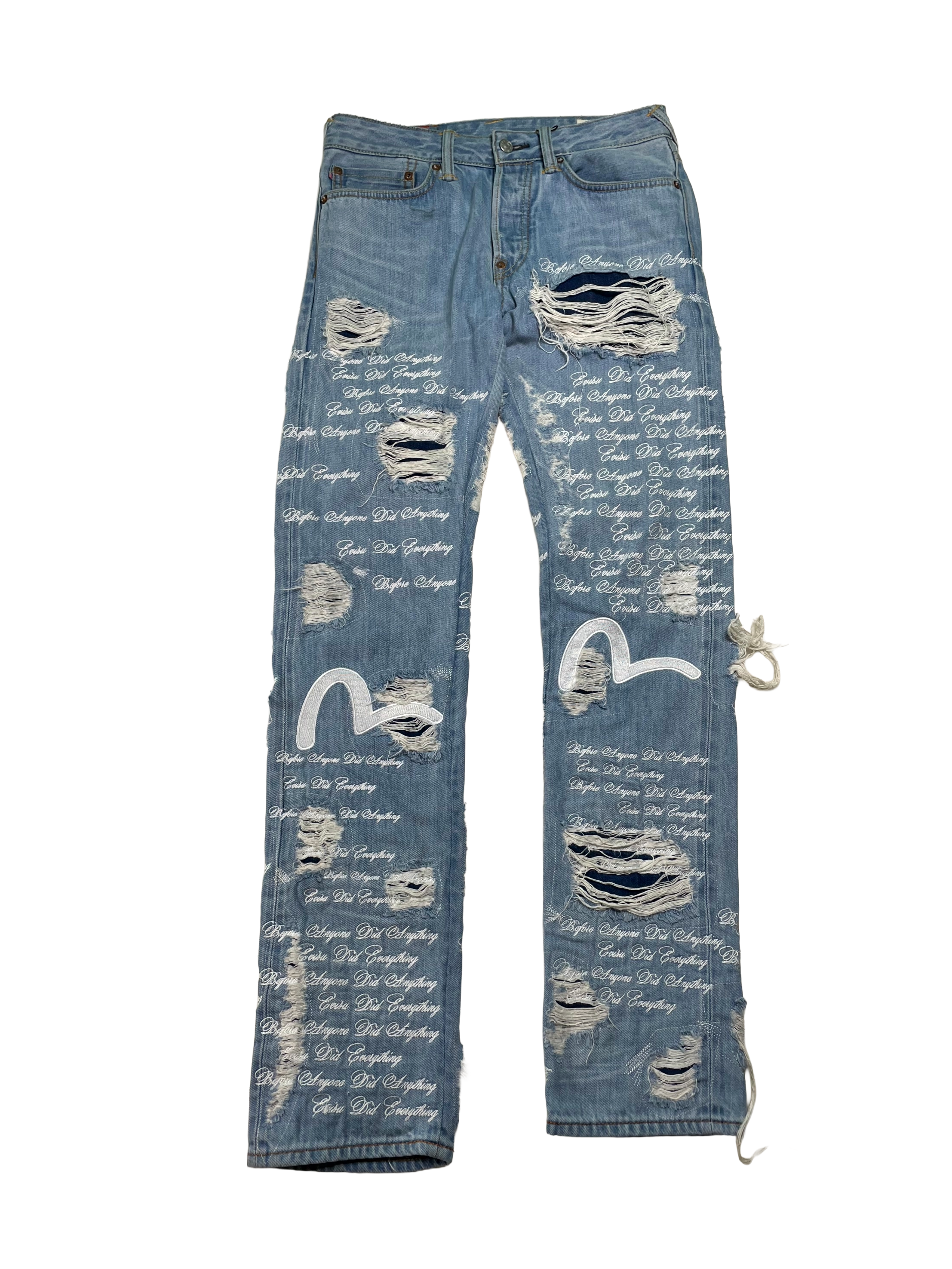 Who Decides War Evisu Light Wash Jeans
