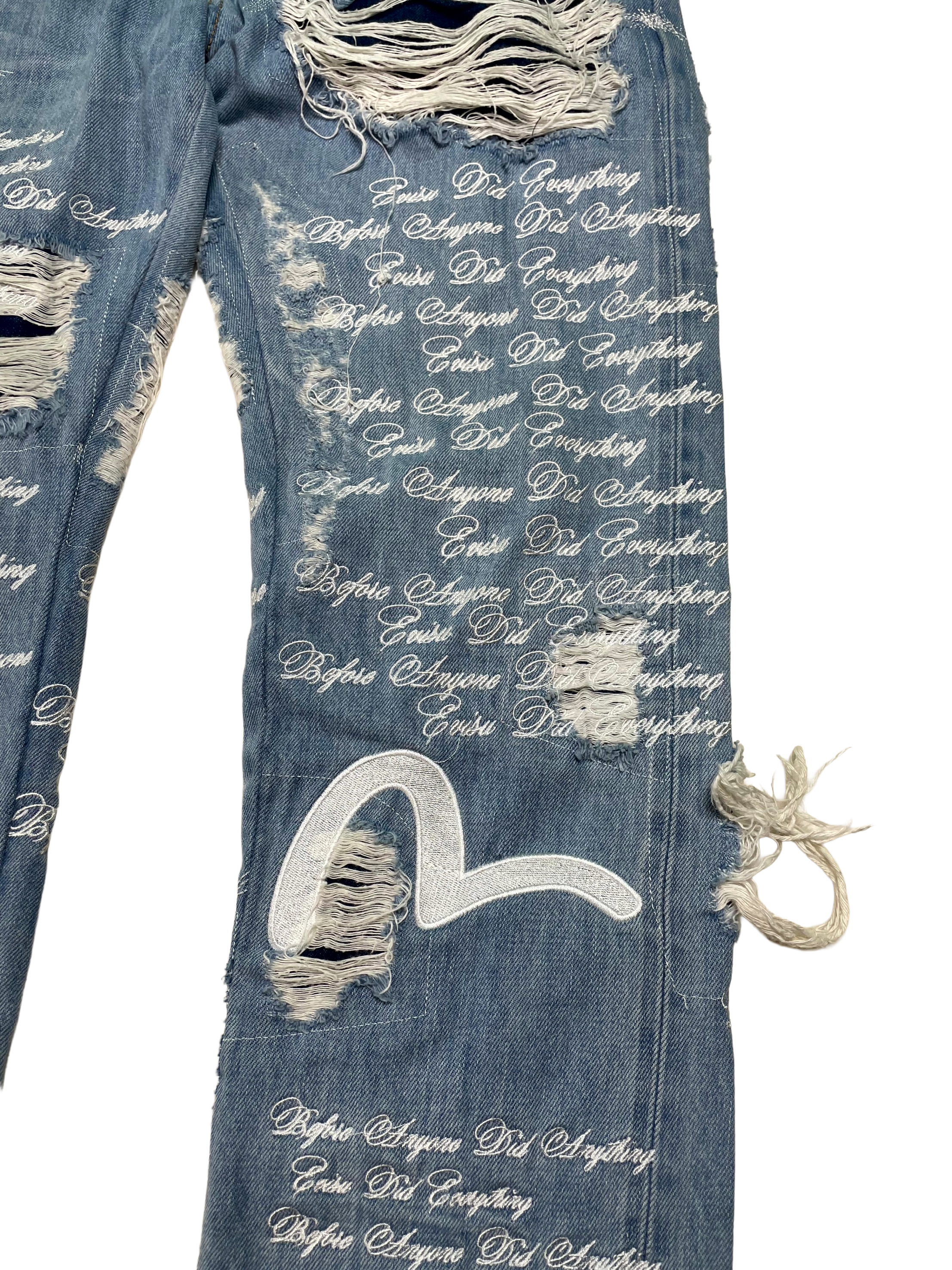 Who Decides War Evisu Light Wash Jeans