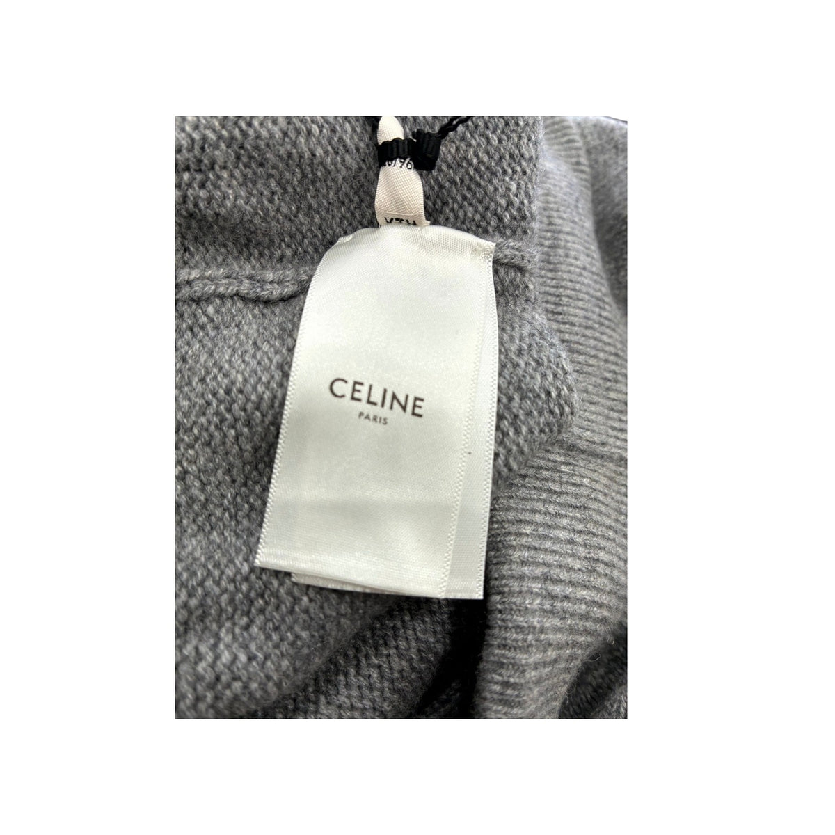 Celine Cashmere Drawstring Logo Grey Sweatpants