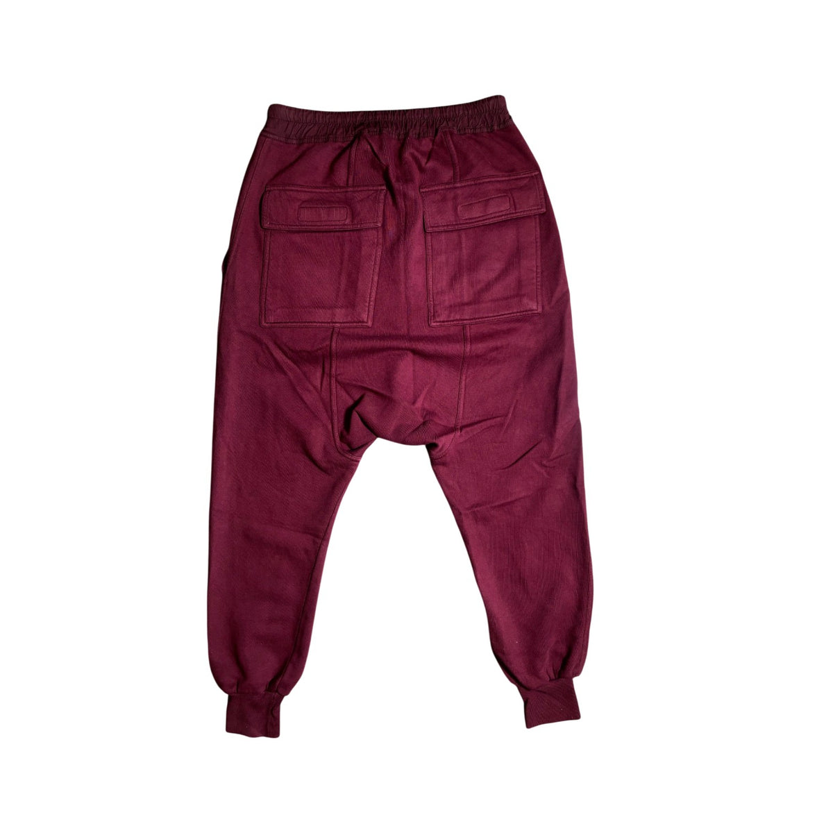 Rick Owens Drop Crotch Burgundy Pants