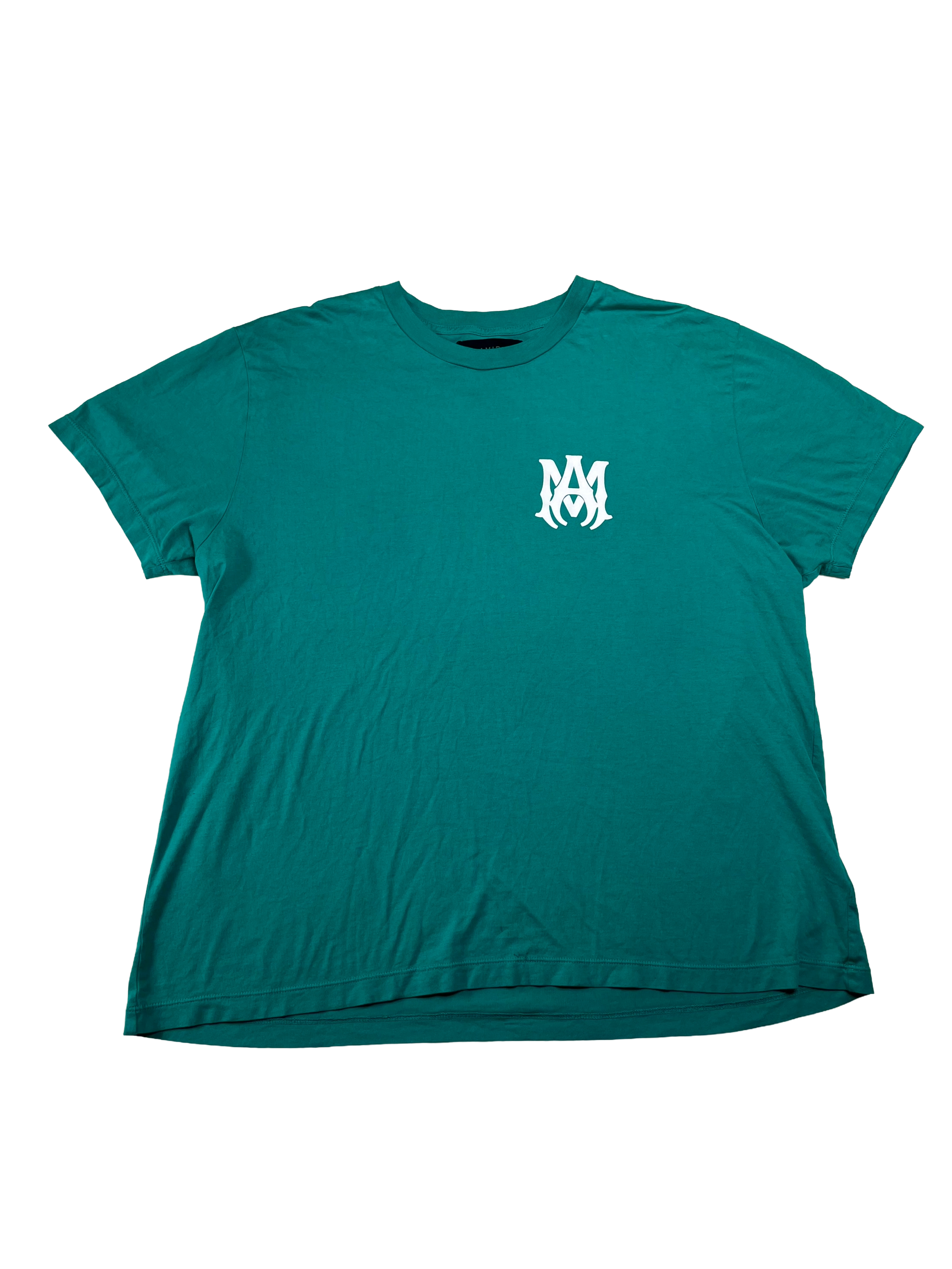 Amiri MA Teal & White Tee