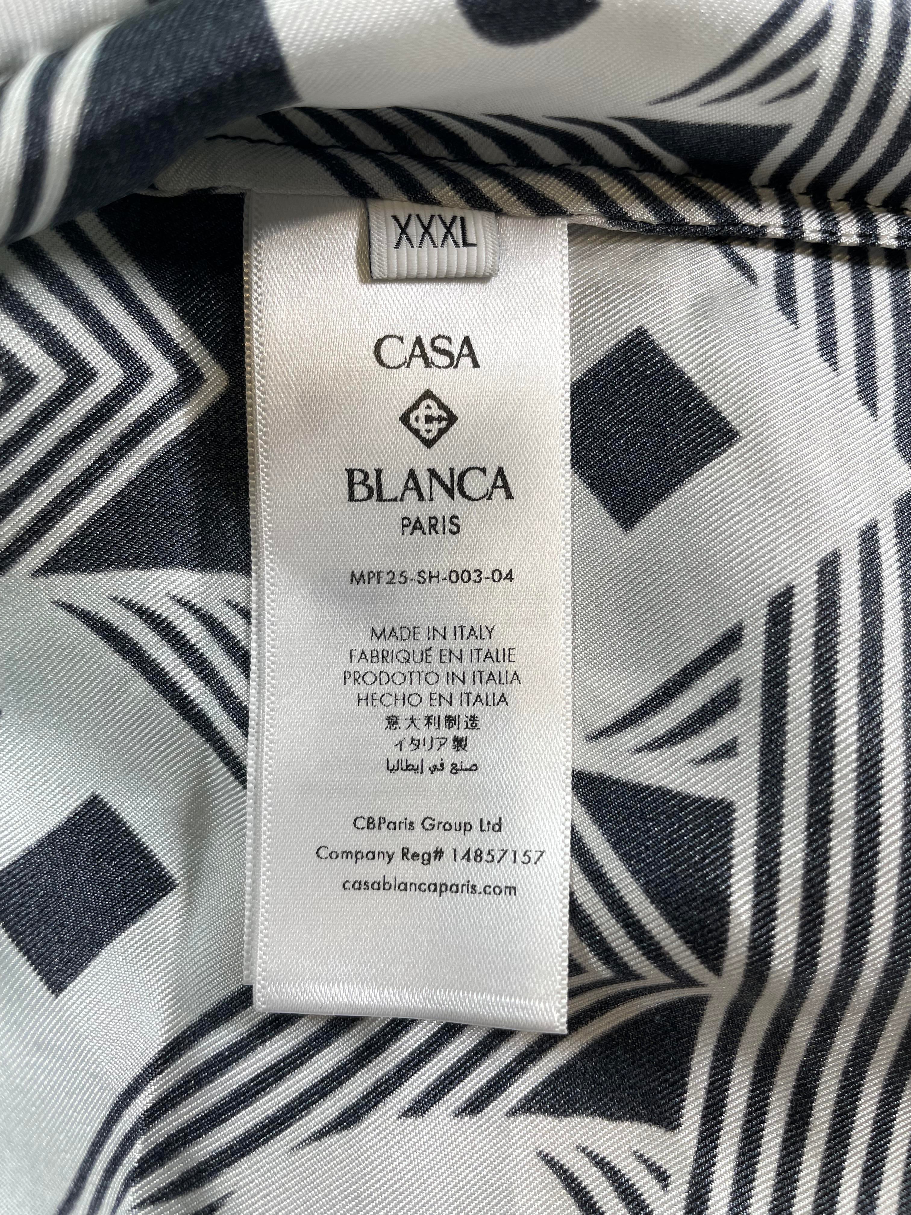 Casablanca Gradient Monogram Short Sleeve Green Silk Shirt