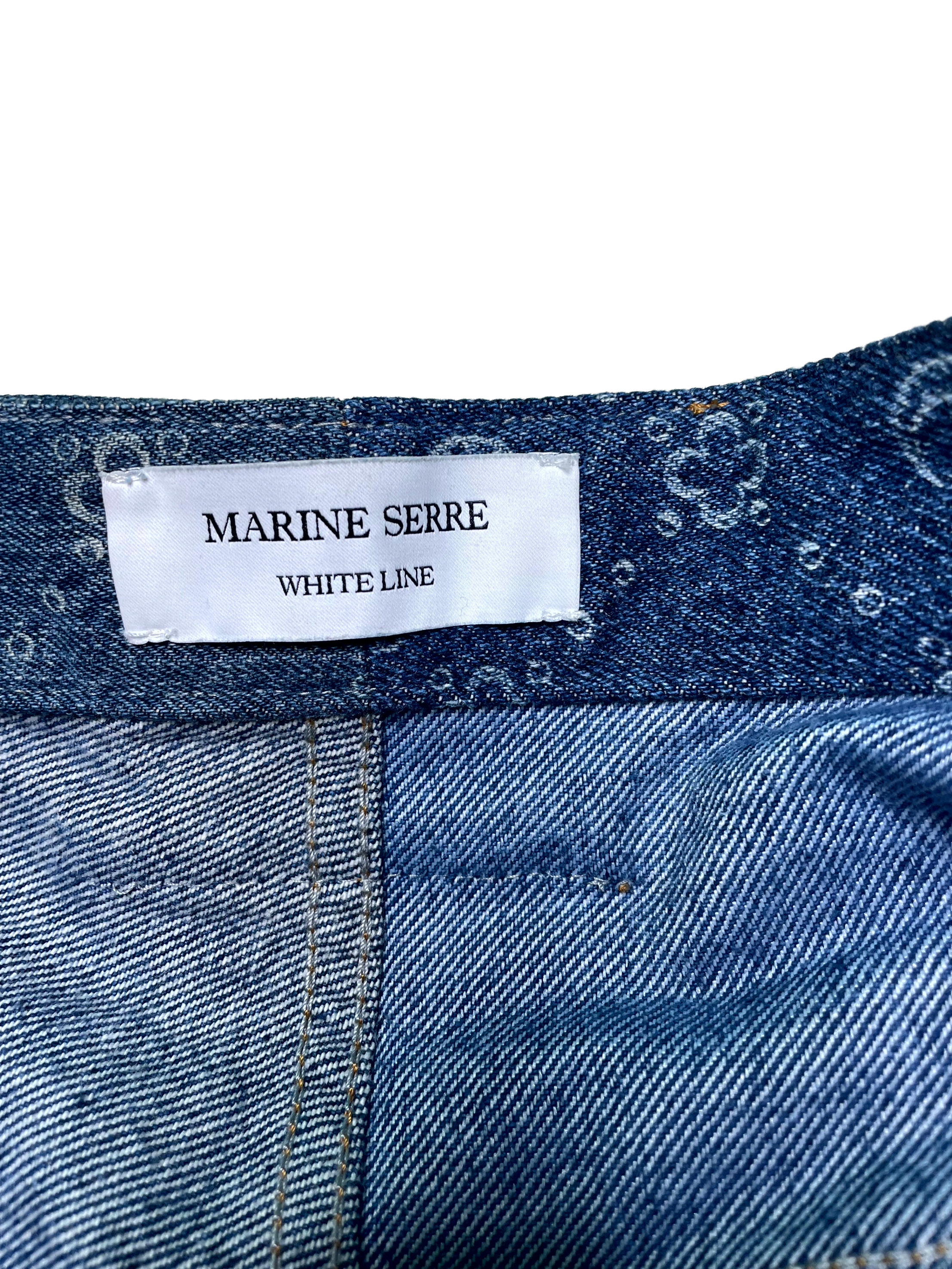 Marine Serre Regenerated Light Wash Jeans