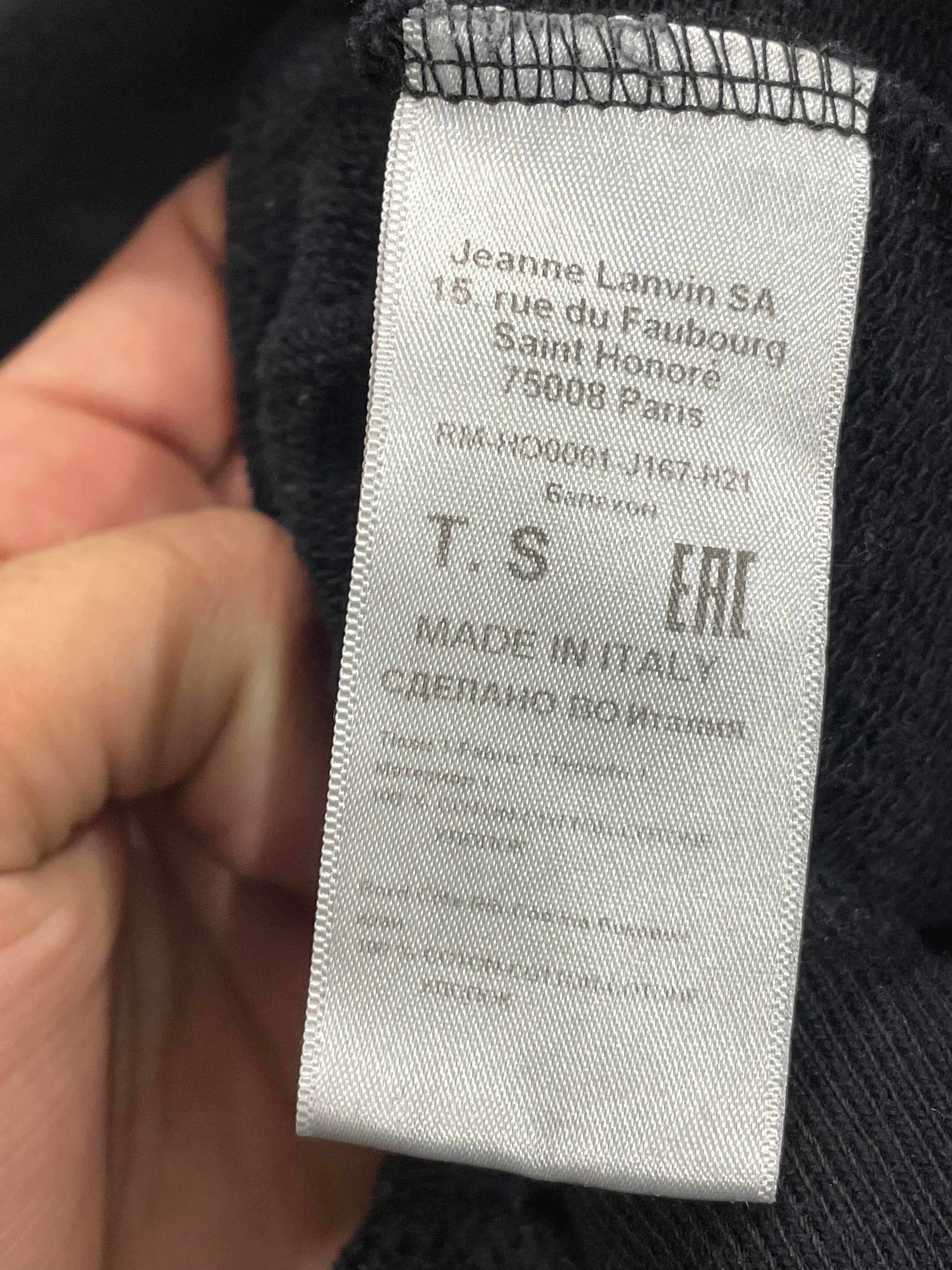 Lanvin World Logo Black & Baby Blue Hoodie