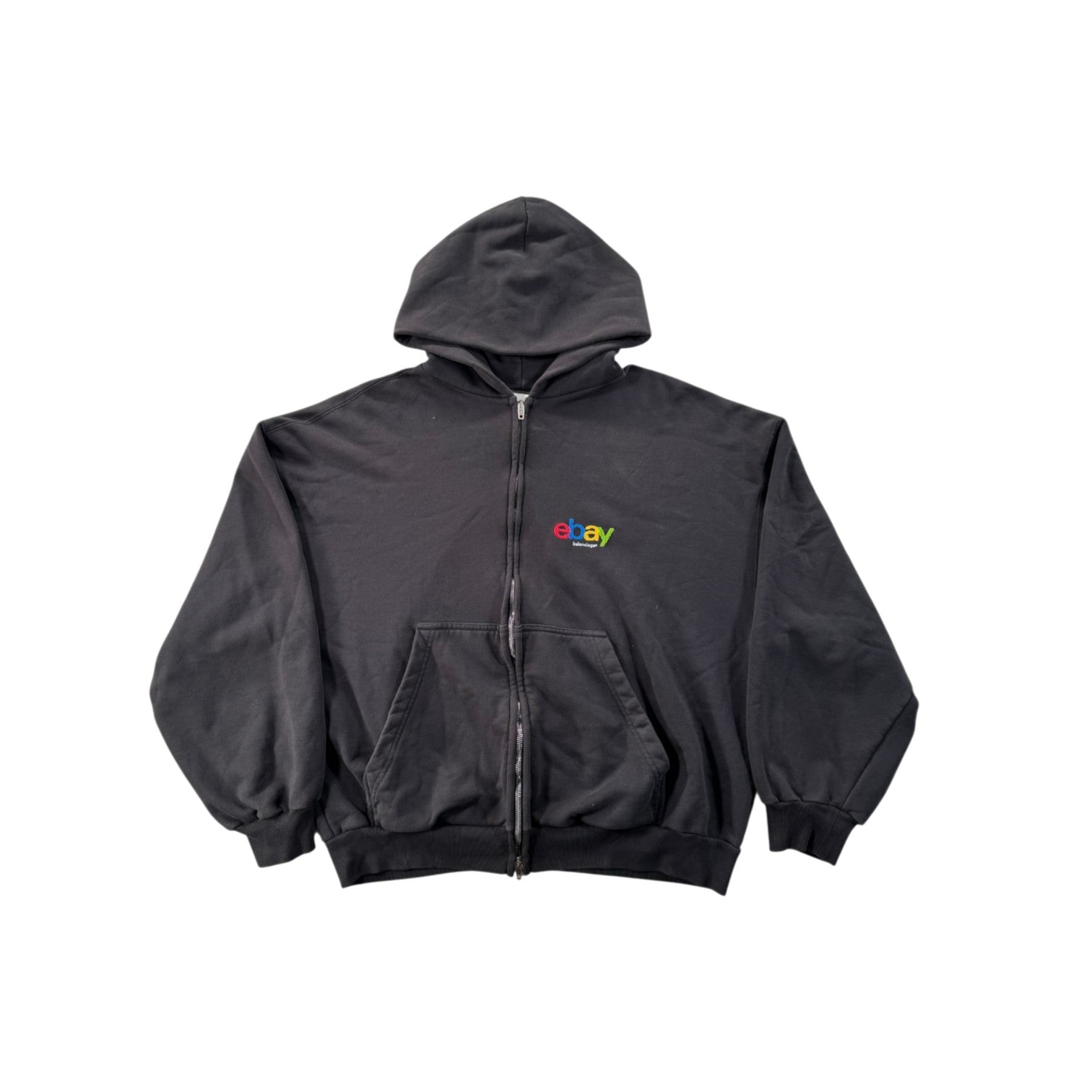 Balenciaga x eBay Zip Up Grey Hoodie
