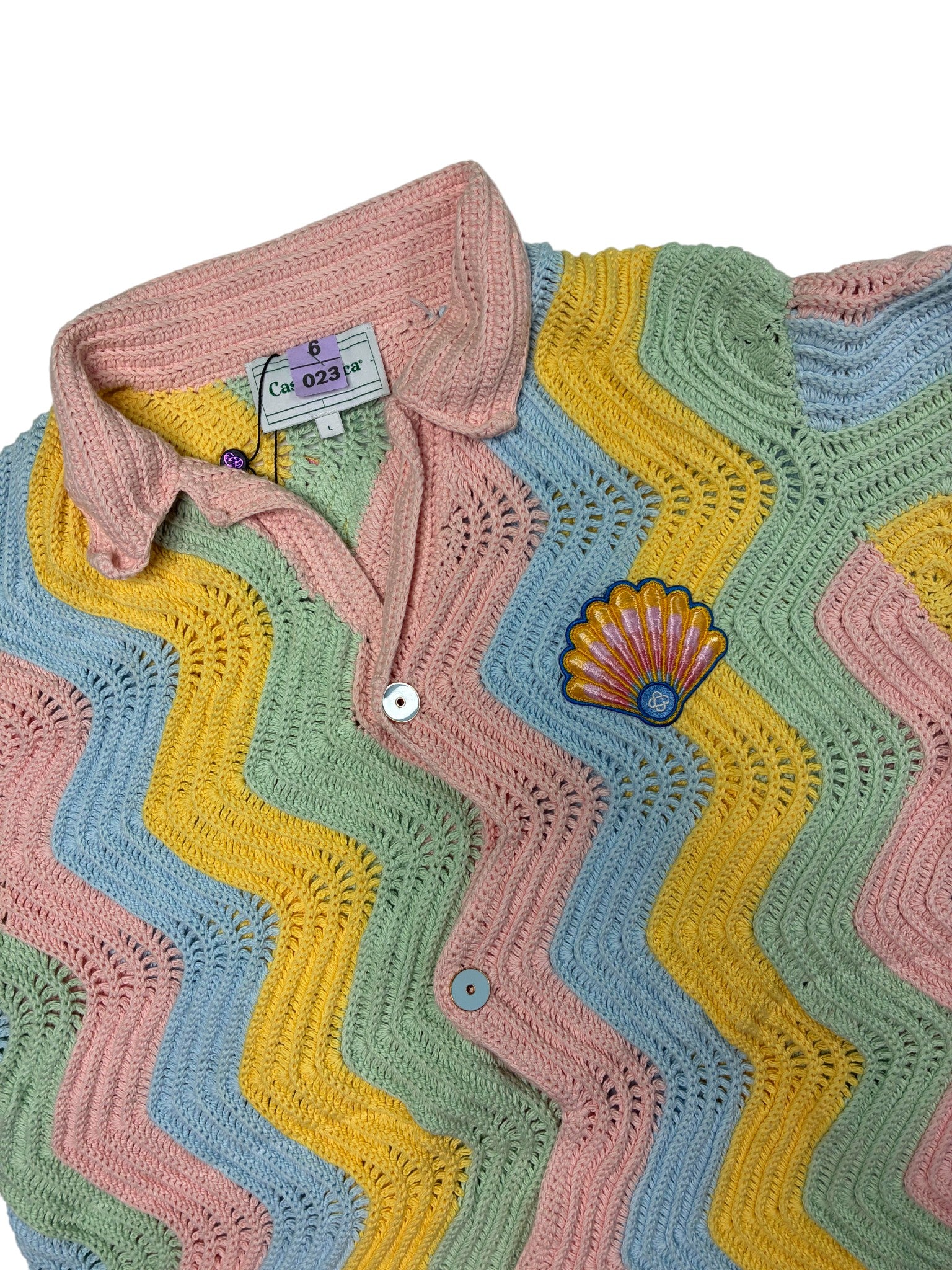 Casablanca 'Patch Knit Vacation' Multi Color Shirt