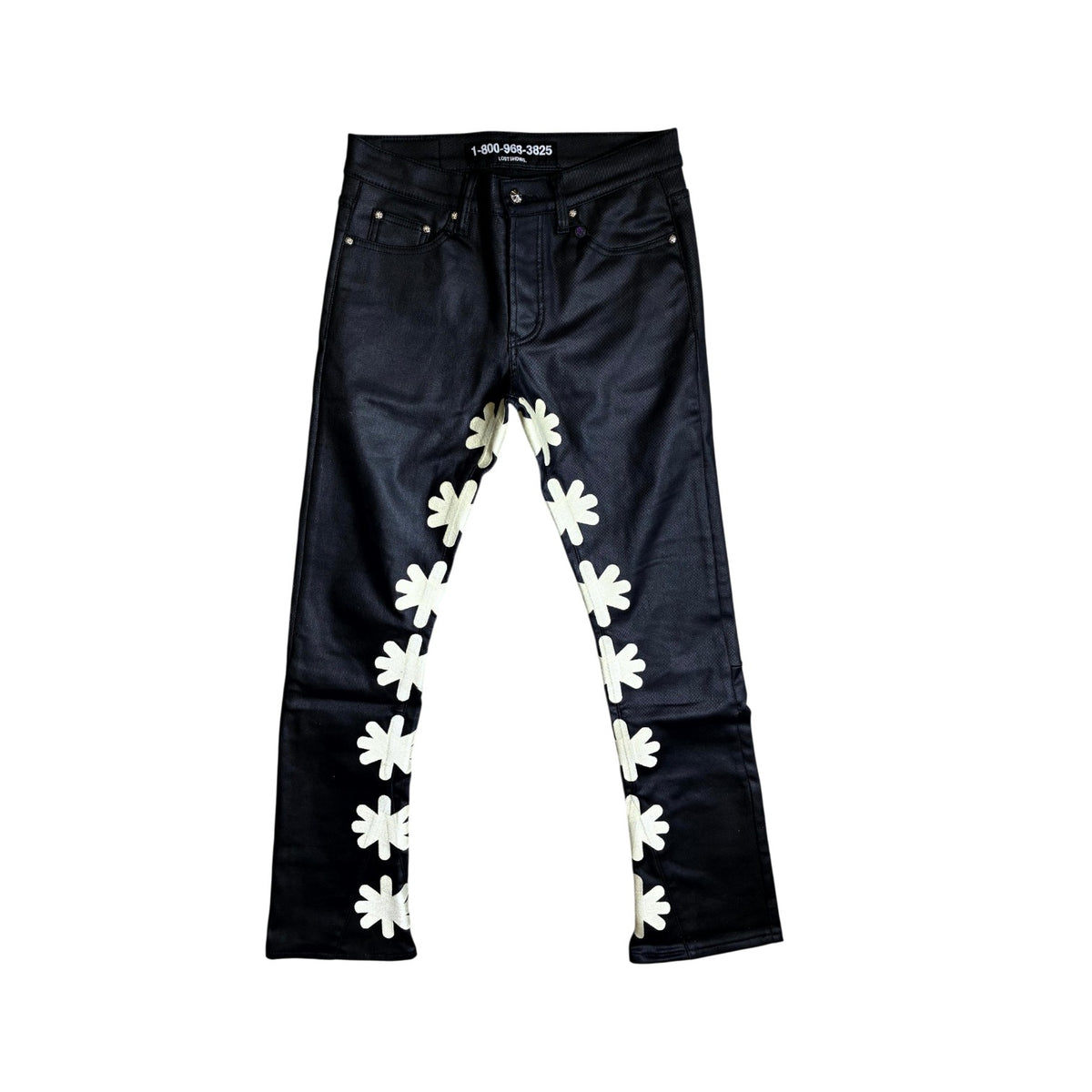 LOST SHDWS Wax Black & Bone Jeans