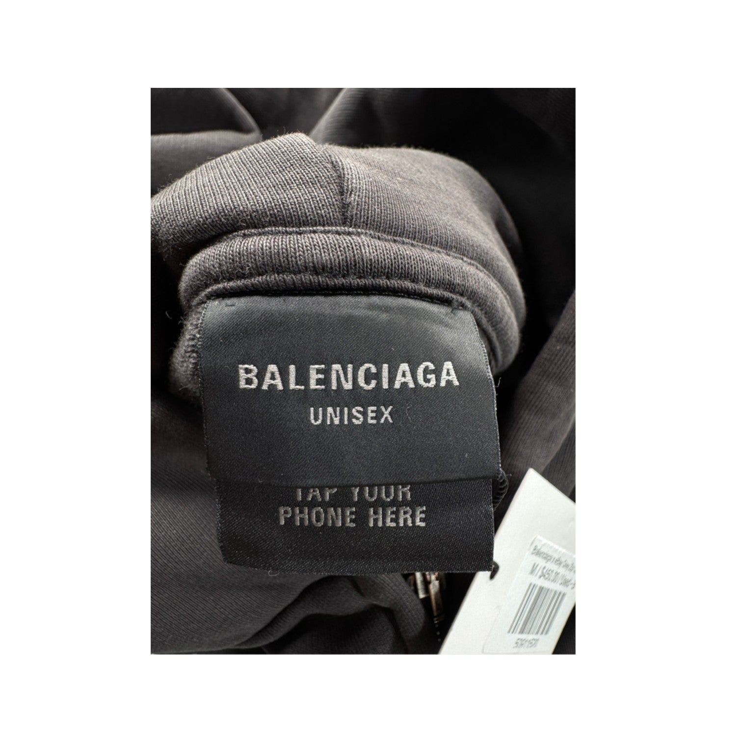 Balenciaga x eBay Zip Up Grey Hoodie
