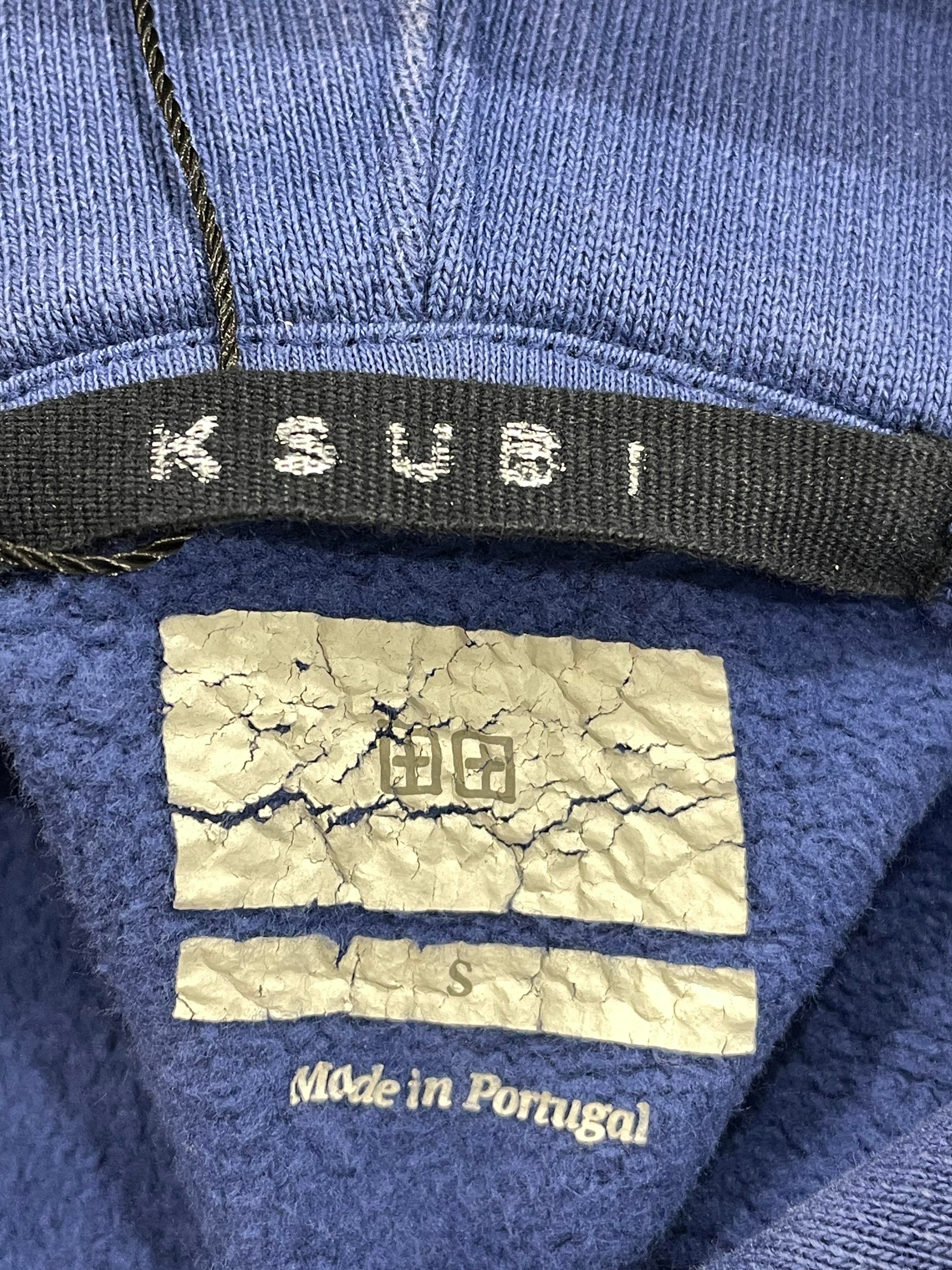 Ksubi Logo Navy Blue Faded Hoodie