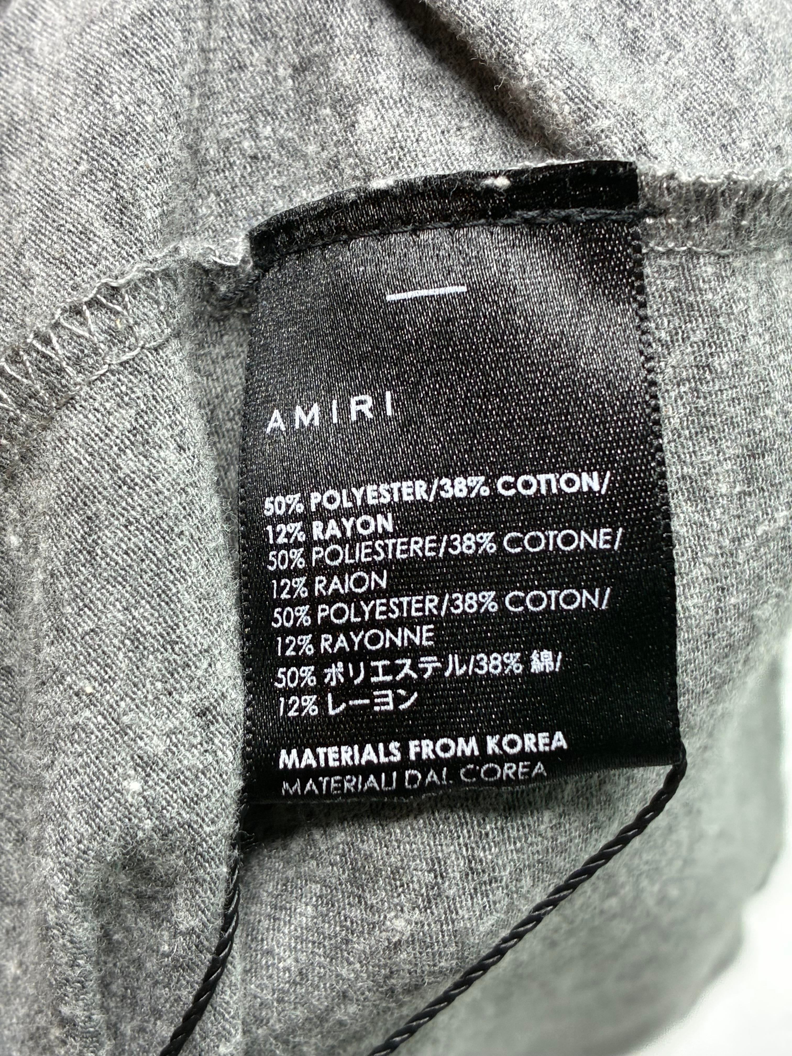 Amiri 'Floral Logo' Grey Tee