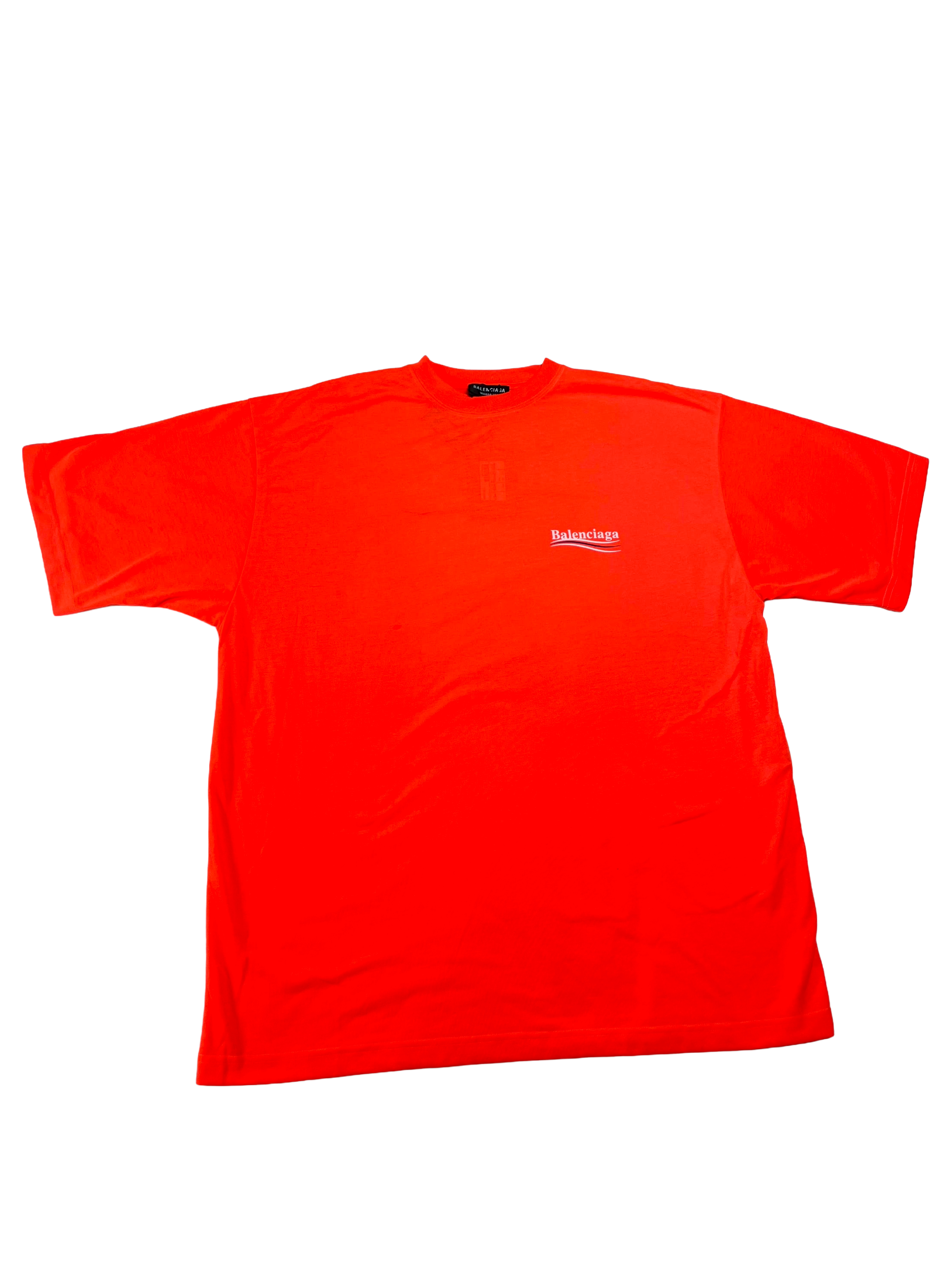 Balenciaga Campaign Logo Orange Tee
