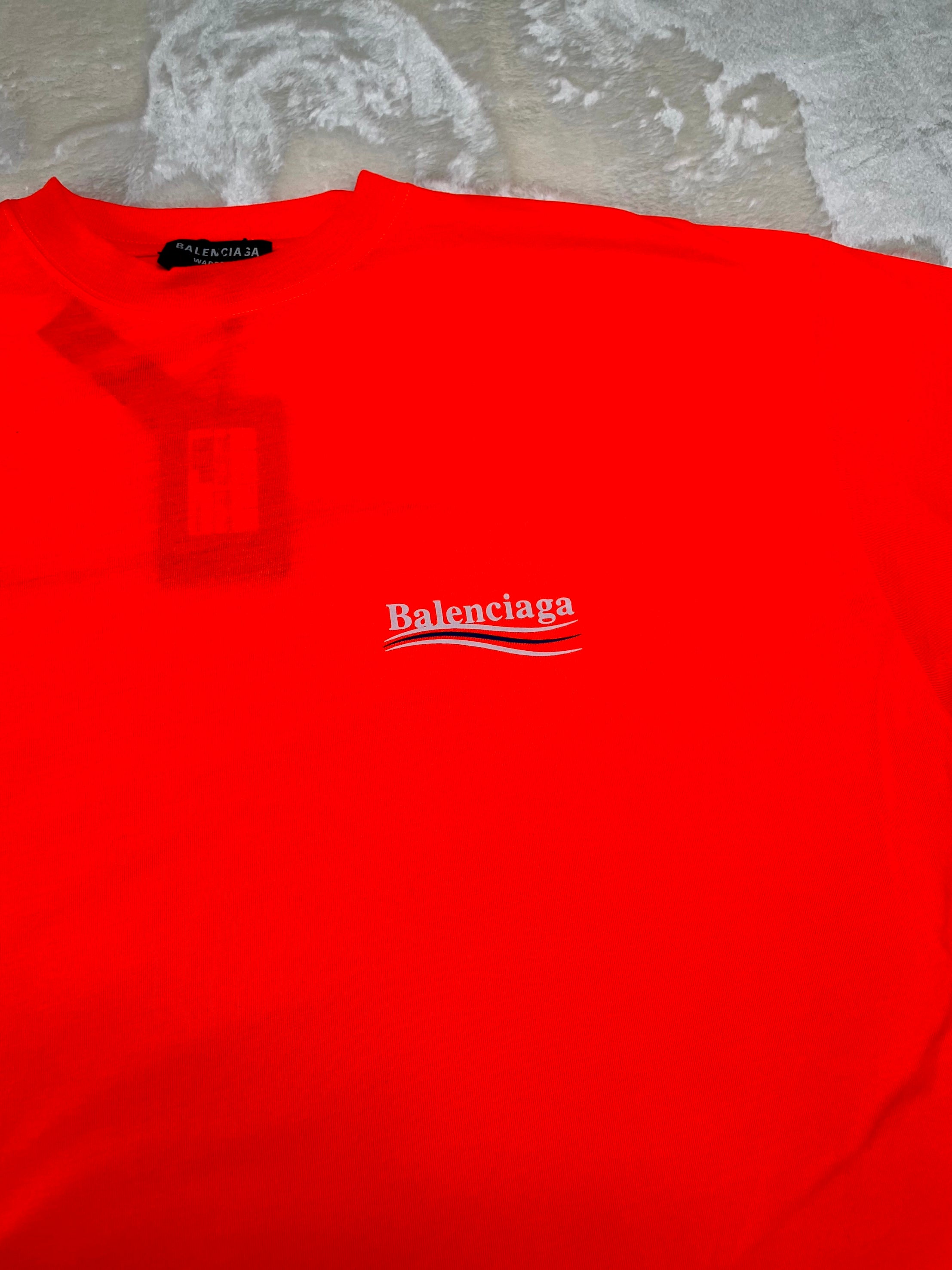Balenciaga Campaign Logo Orange Tee