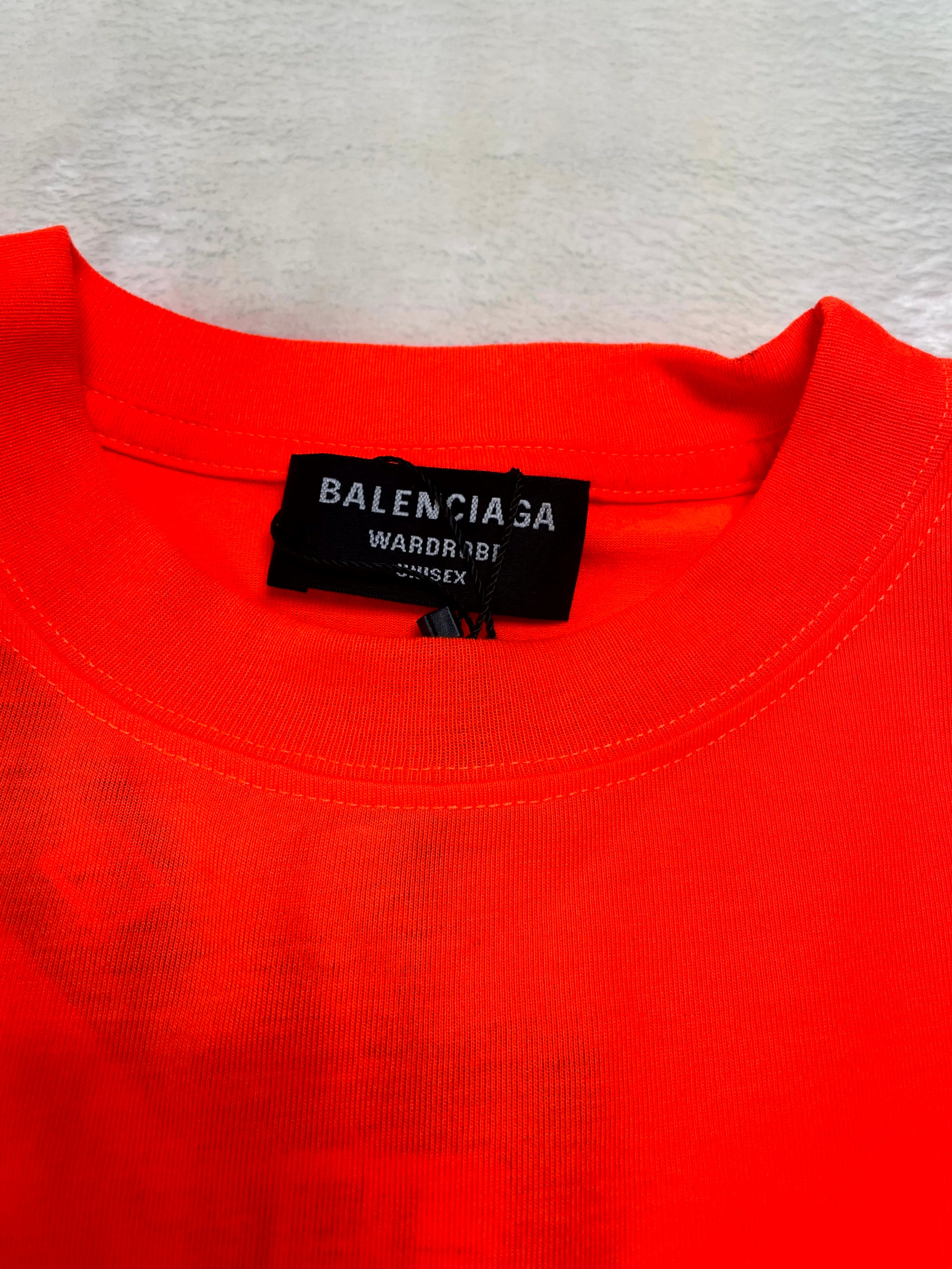 Balenciaga Campaign Logo Orange Tee