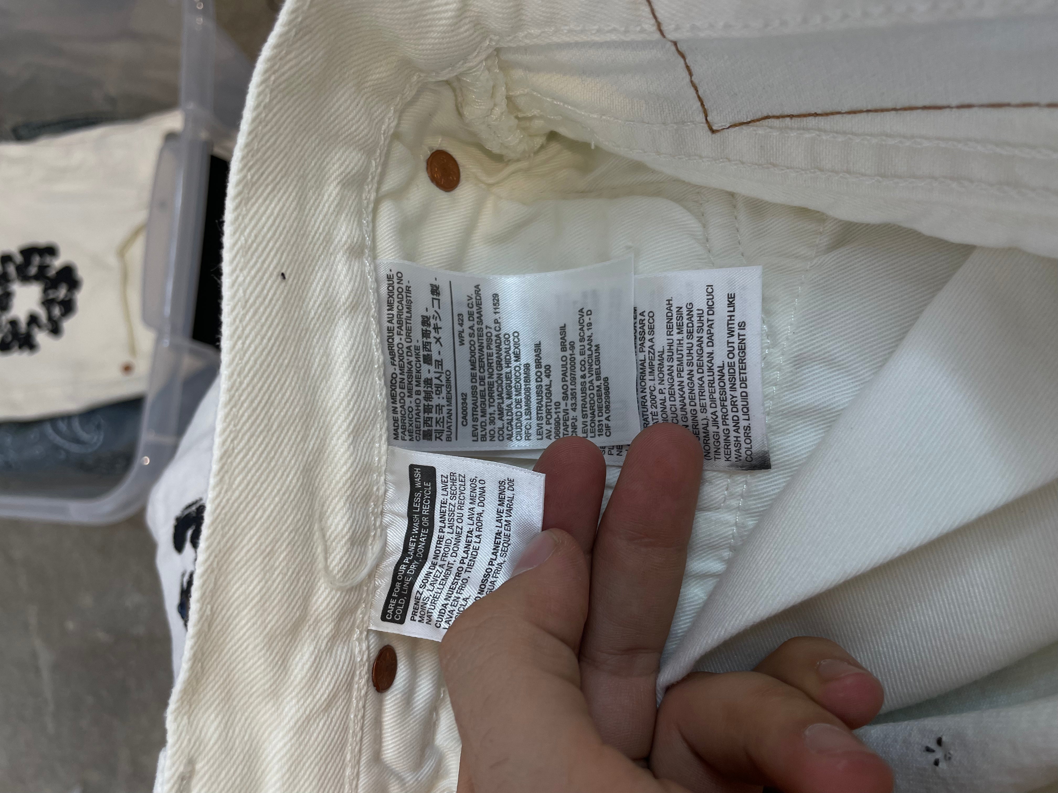 Denim Tears Studded Jeans White New 40